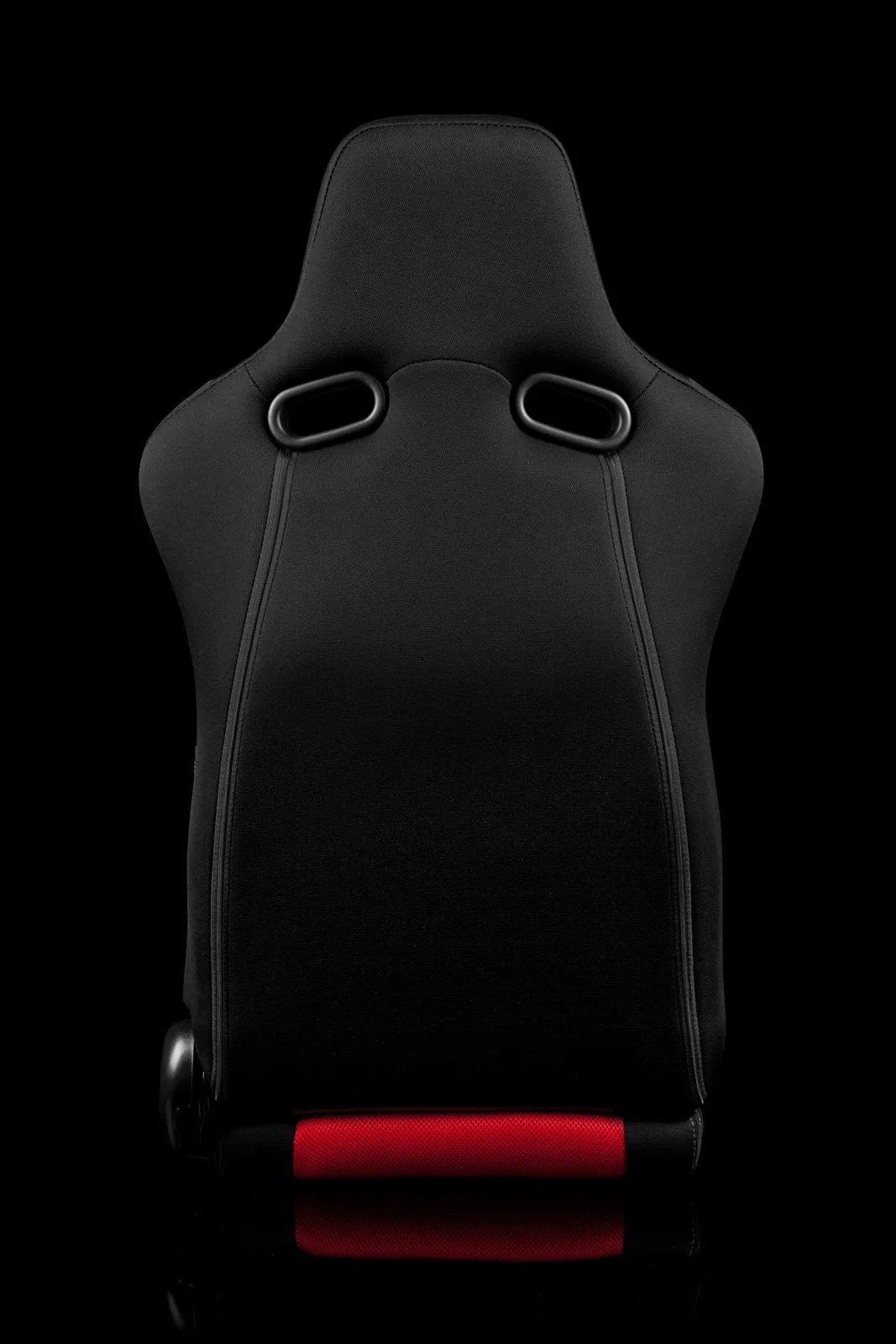 Braum Venom Series Sport Seats - Black and Red Cloth / Red Stitching (PAIR)