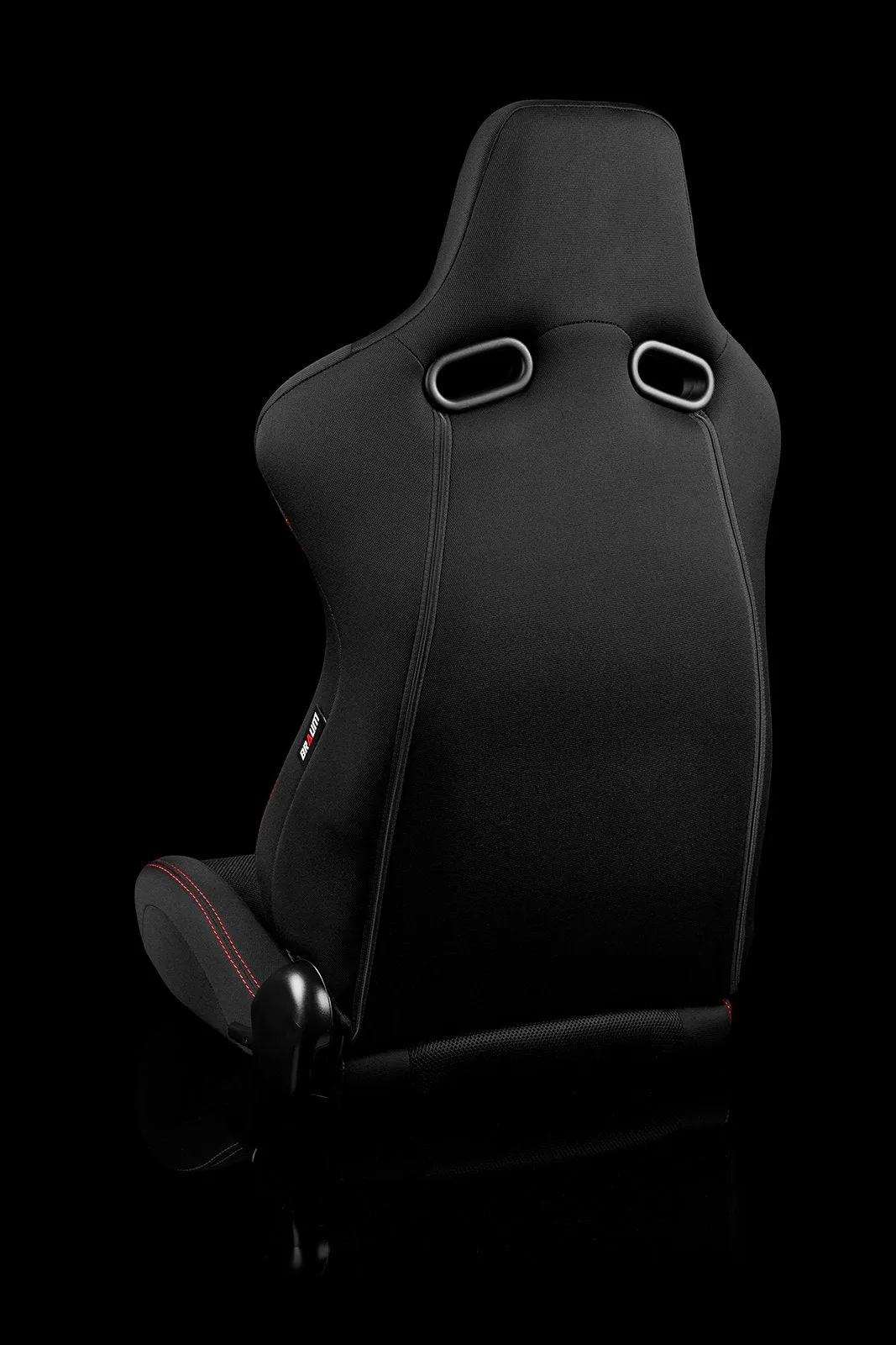 Braum Venom Series Sport Seats - Black Cloth / Red Stitching (PAIR)
