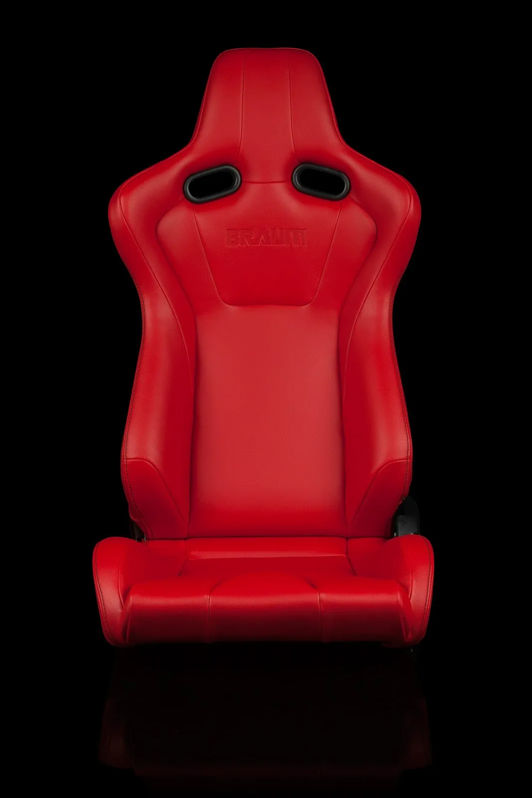 Braum Venom Series Sport Seats - Red Leatherette (PAIR)
