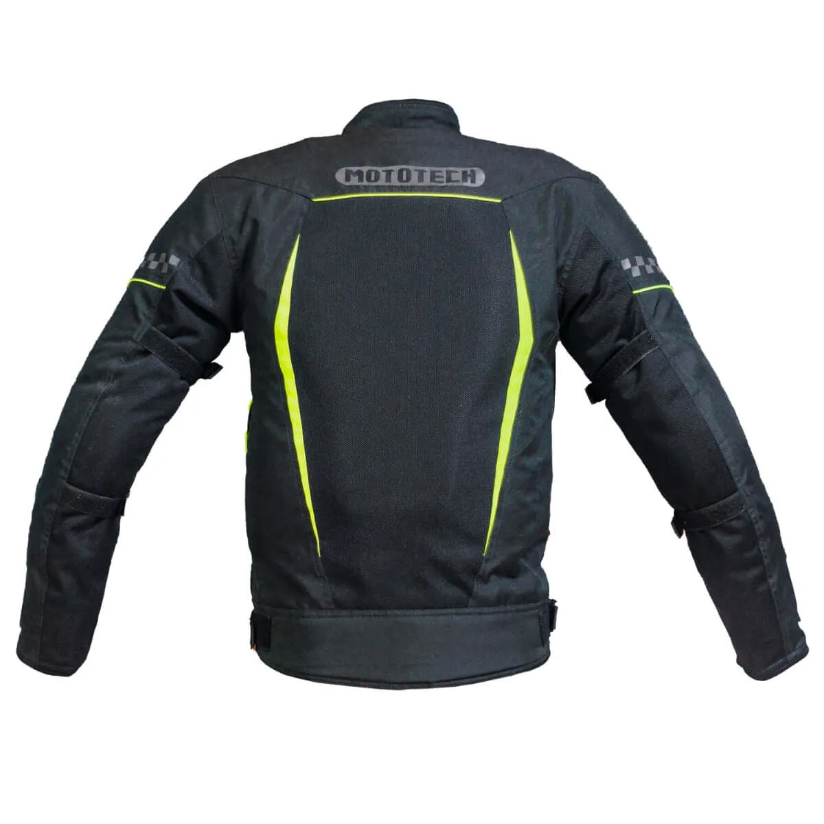 Breezer Mesh Motorcycle Riding Jacket - Black Fluo Green - Level 2