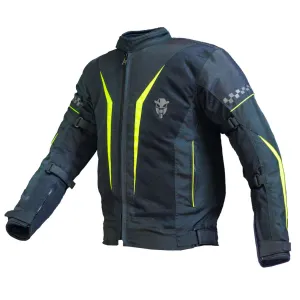 Breezer Mesh Motorcycle Riding Jacket - Black Fluo Green - Level 2