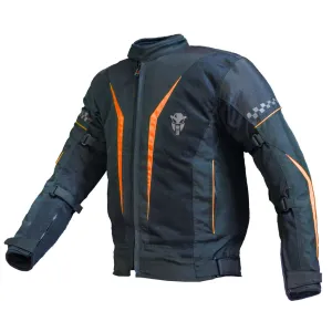 Breezer Mesh Motorcycle Riding Jacket - Black Orange - Level 2