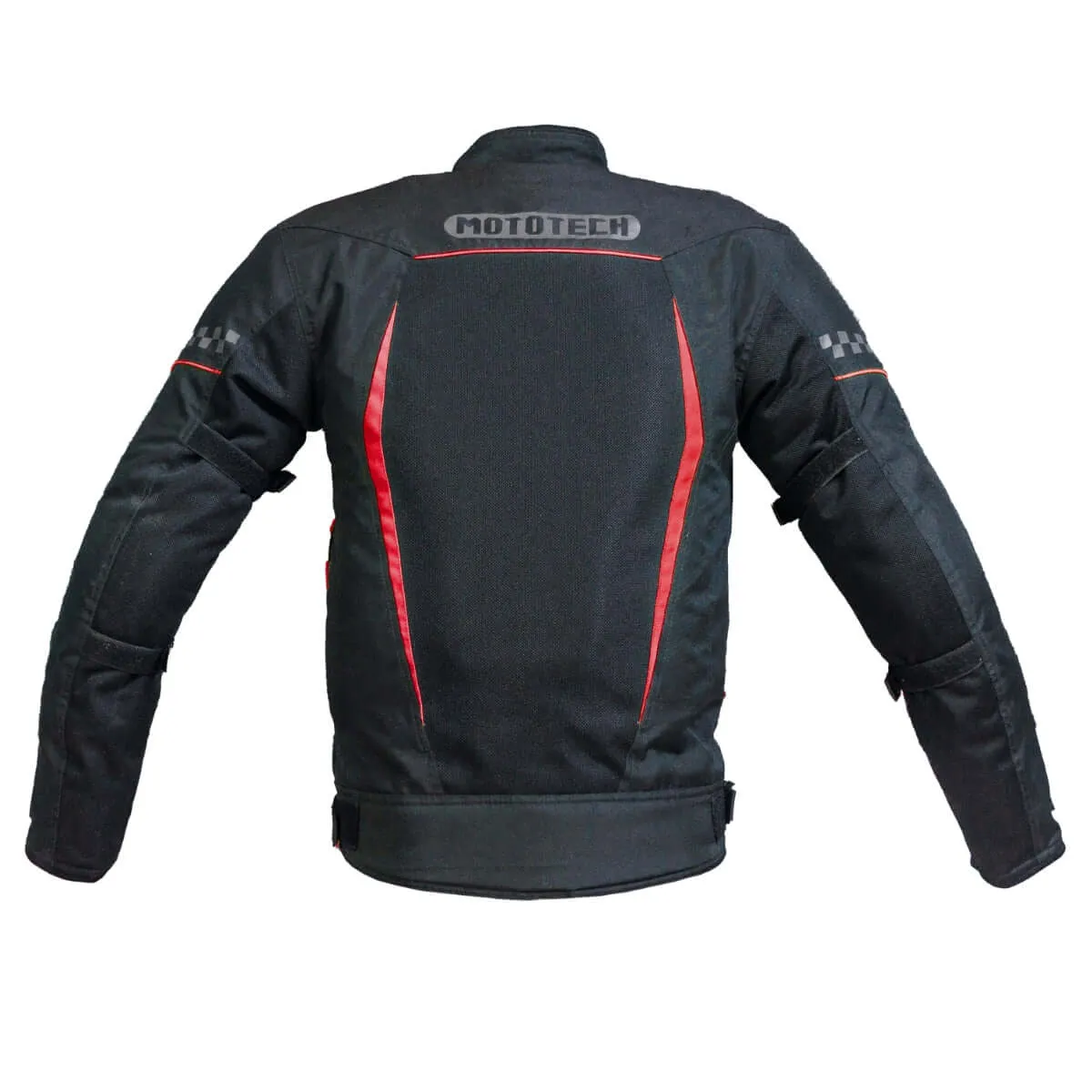 Breezer Mesh Motorcycle Riding Jacket - Black Red - Level 2