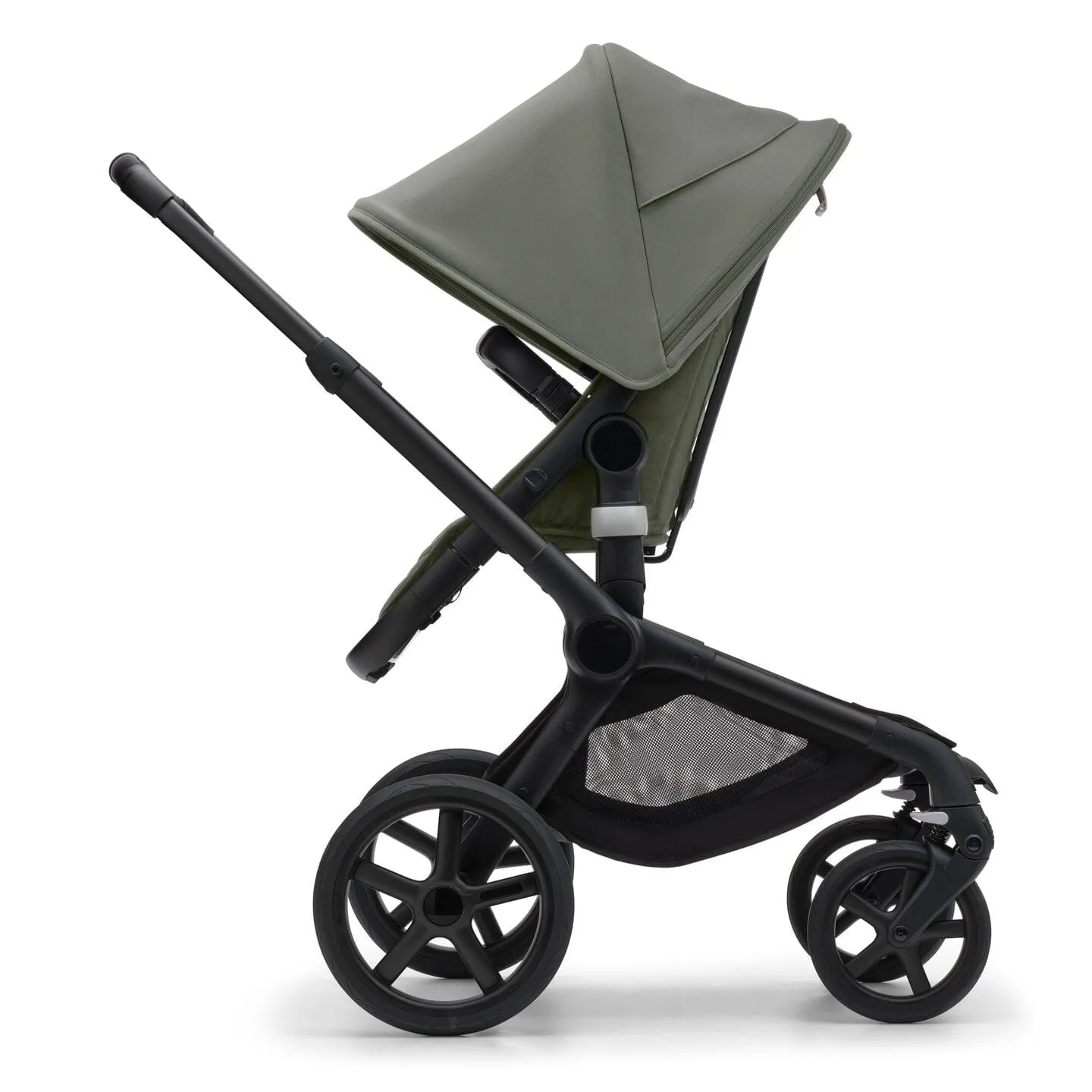 Bugaboo Fox 5, Cloud T and Base Travel System - Black/Forest Green