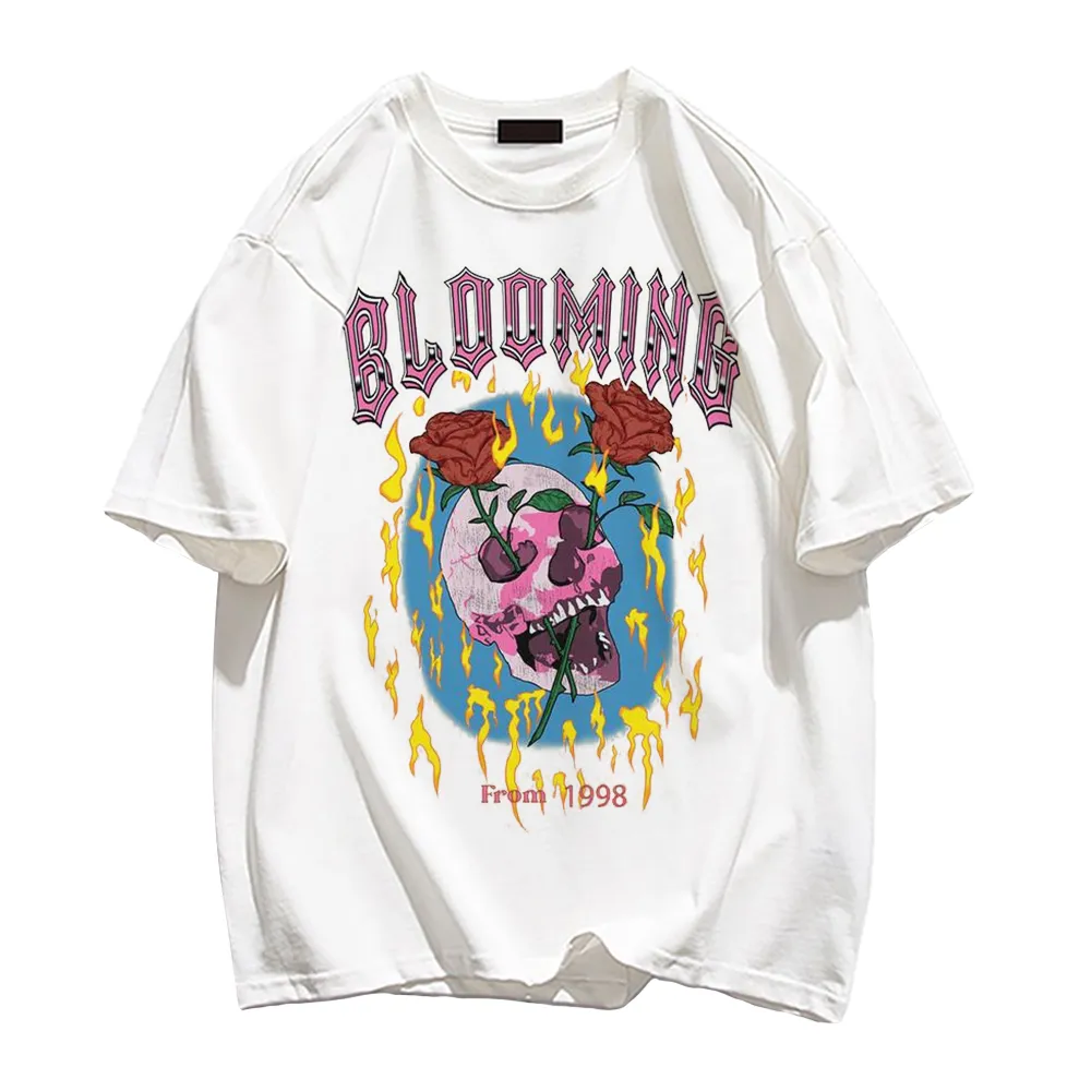 Burning Rose Skeleton T-Shirt