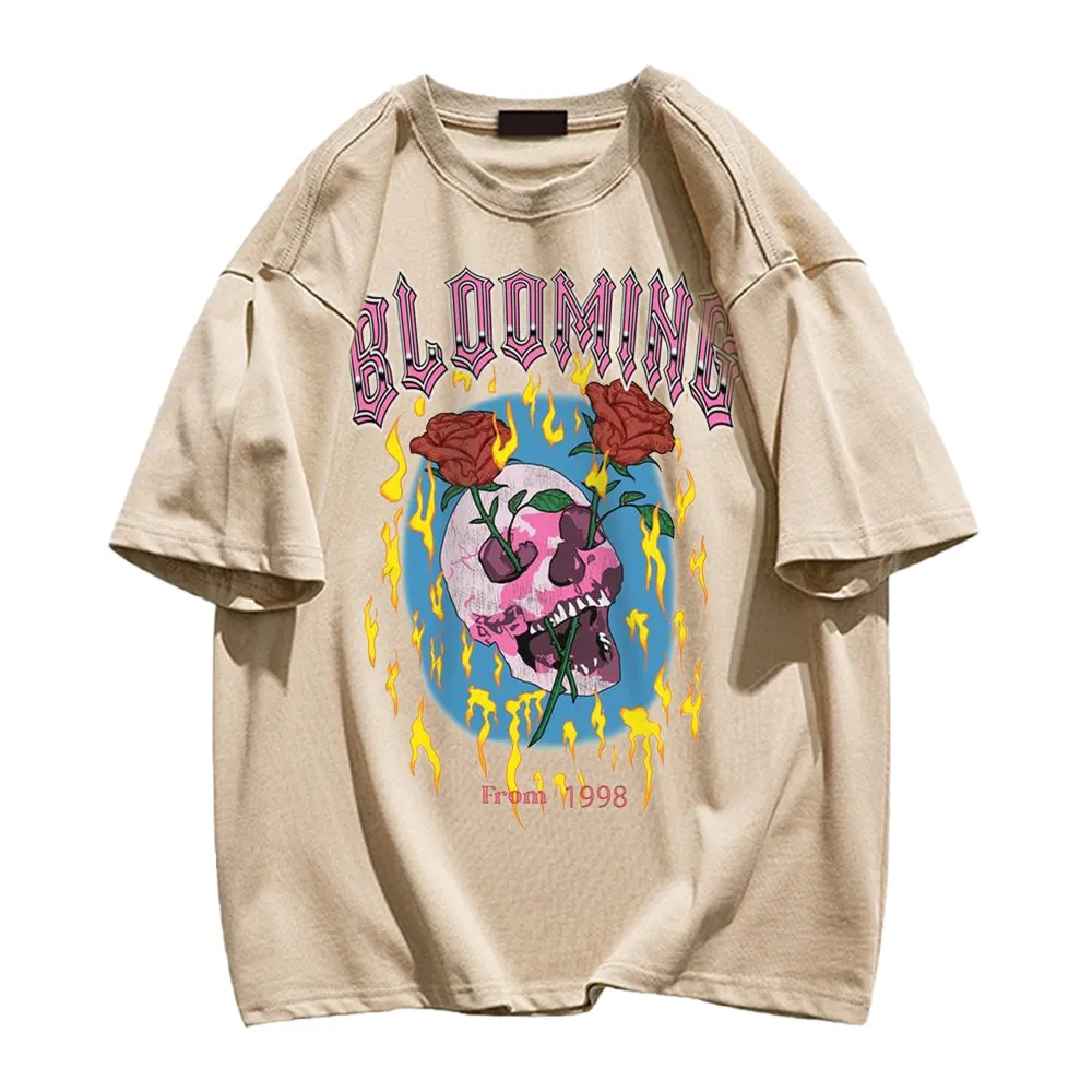 Burning Rose Skeleton T-Shirt
