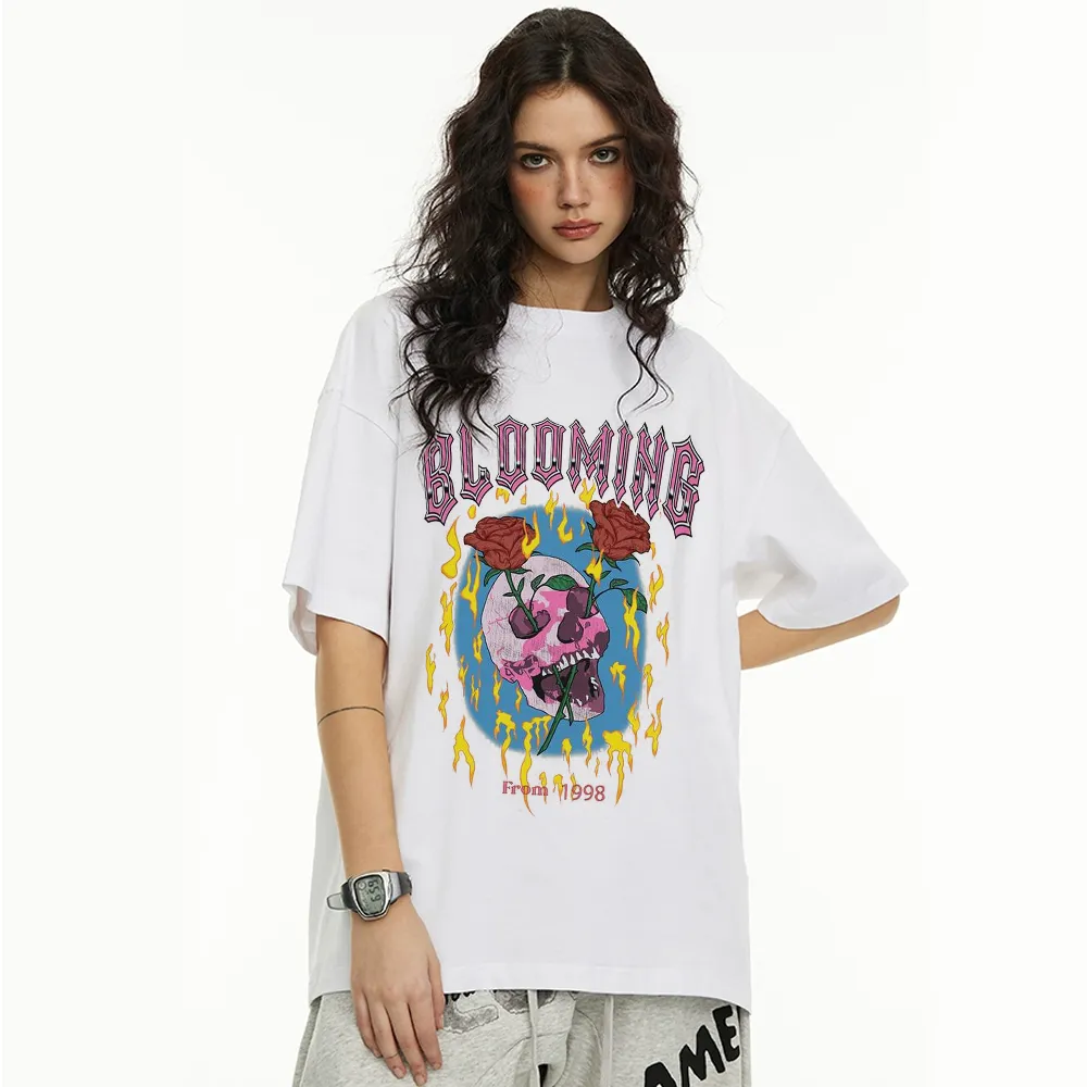 Burning Rose Skeleton T-Shirt