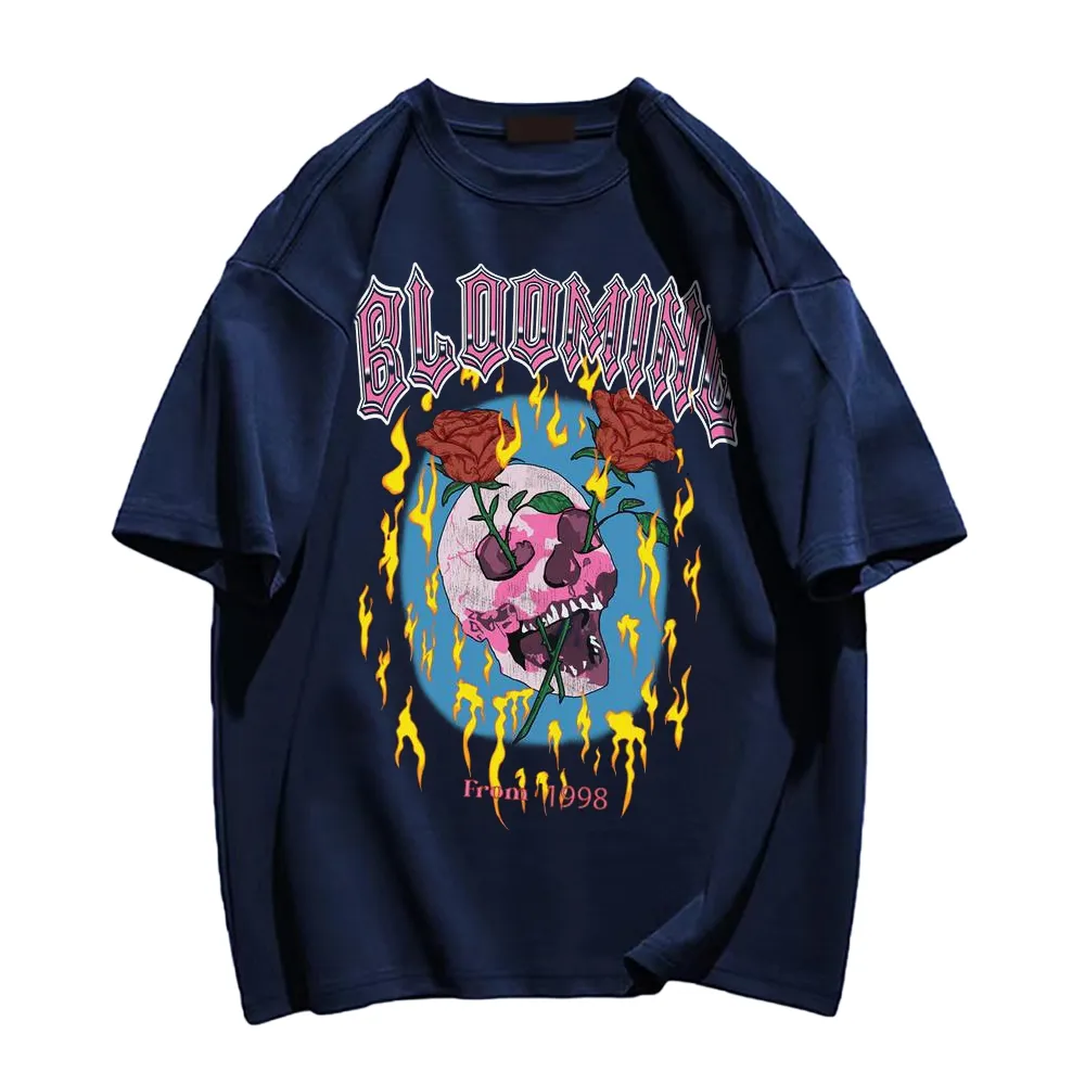 Burning Rose Skeleton T-Shirt