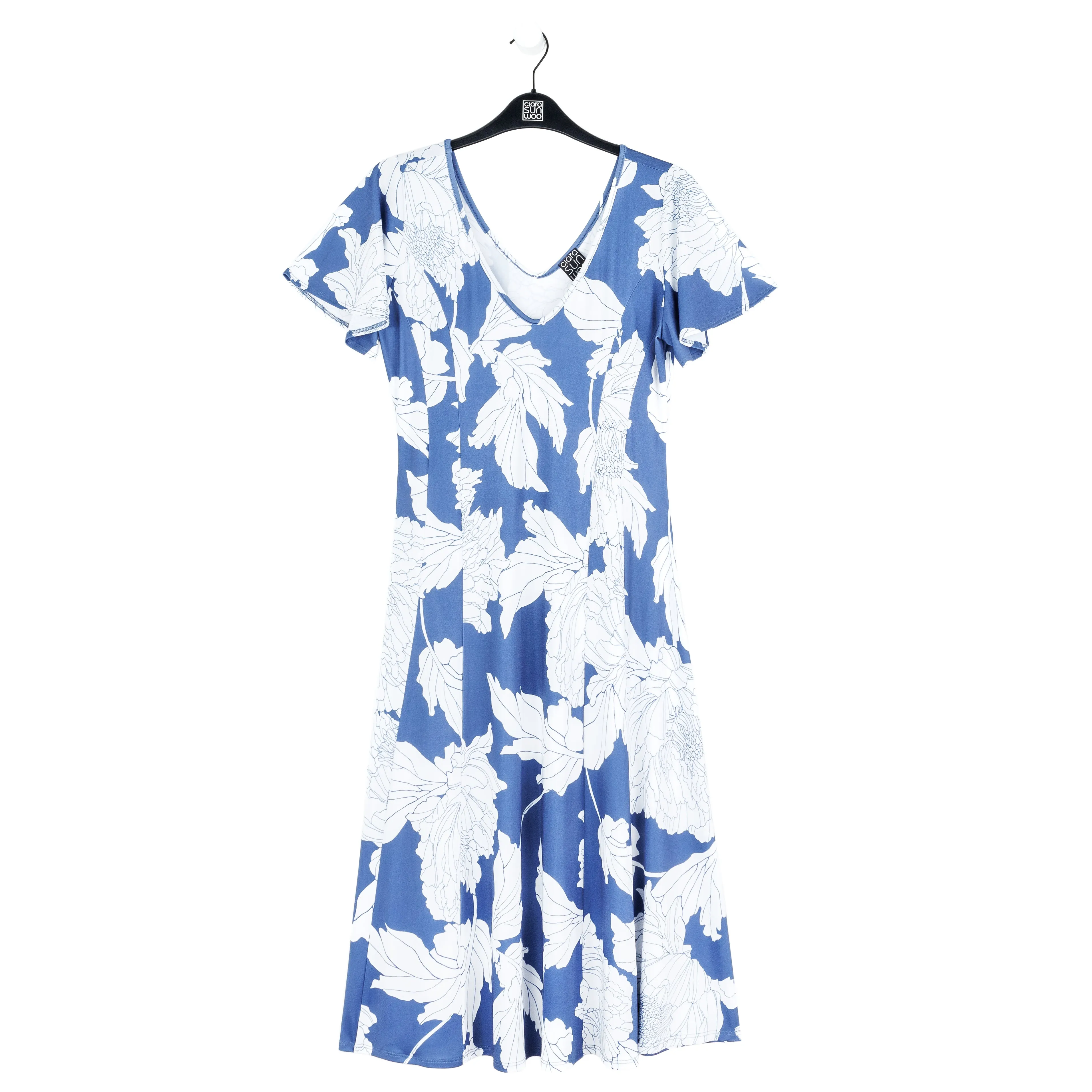 Butter Knit - Flutter Sleeve A-Line Midi Dress - Mum Sketch