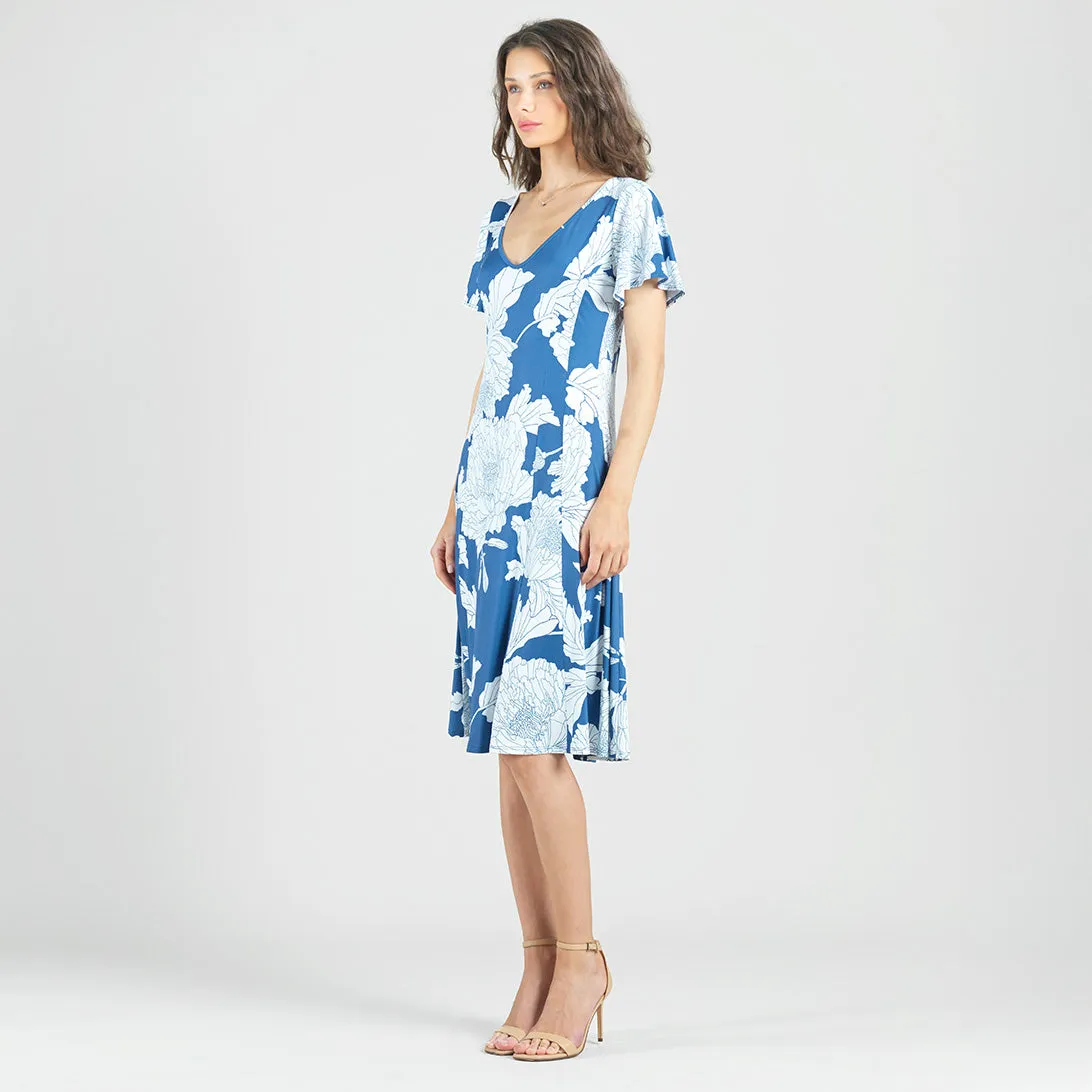 Butter Knit - Flutter Sleeve A-Line Midi Dress - Mum Sketch