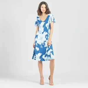 Butter Knit - Flutter Sleeve A-Line Midi Dress - Mum Sketch