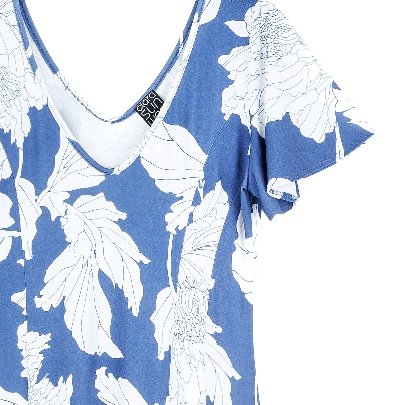 Butter Knit - Flutter Sleeve A-Line Midi Dress - Mum Sketch