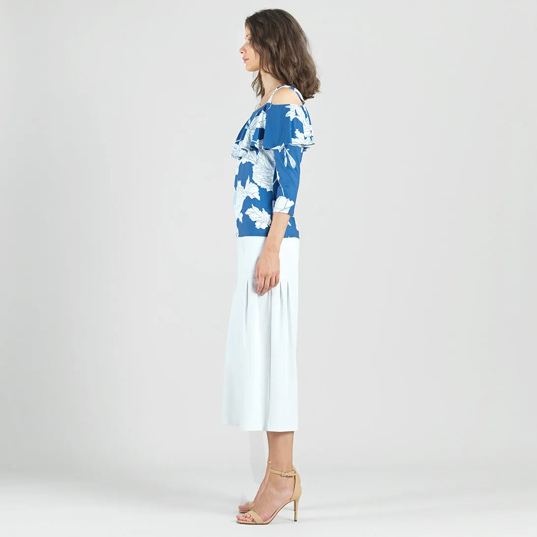 Butter Knit - Open Shoulder Ruffle Top - Mum Sketch