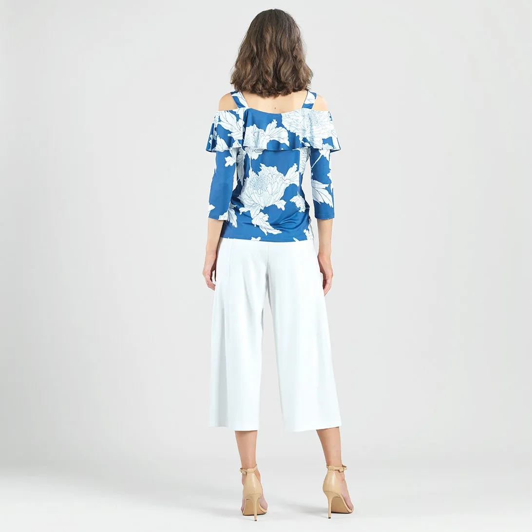 Butter Knit - Open Shoulder Ruffle Top - Mum Sketch