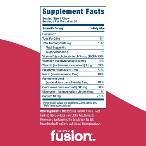 Calcium Citrate Soft Chews - Fruit Variety