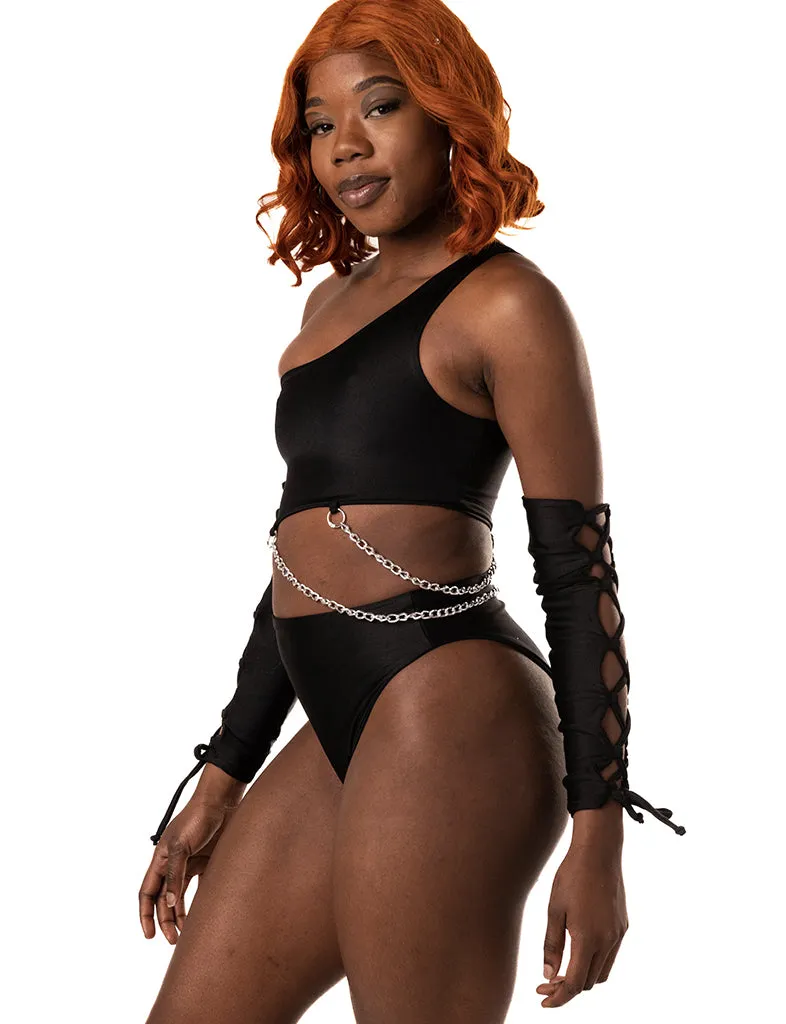 CALLIE LEOTARD - JET BLACK