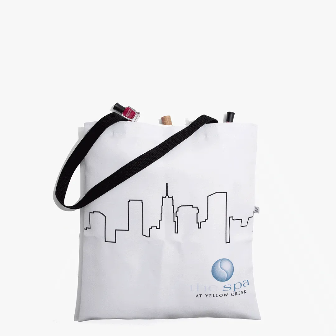 Canvas Market Tote with Luxury Beauty Products