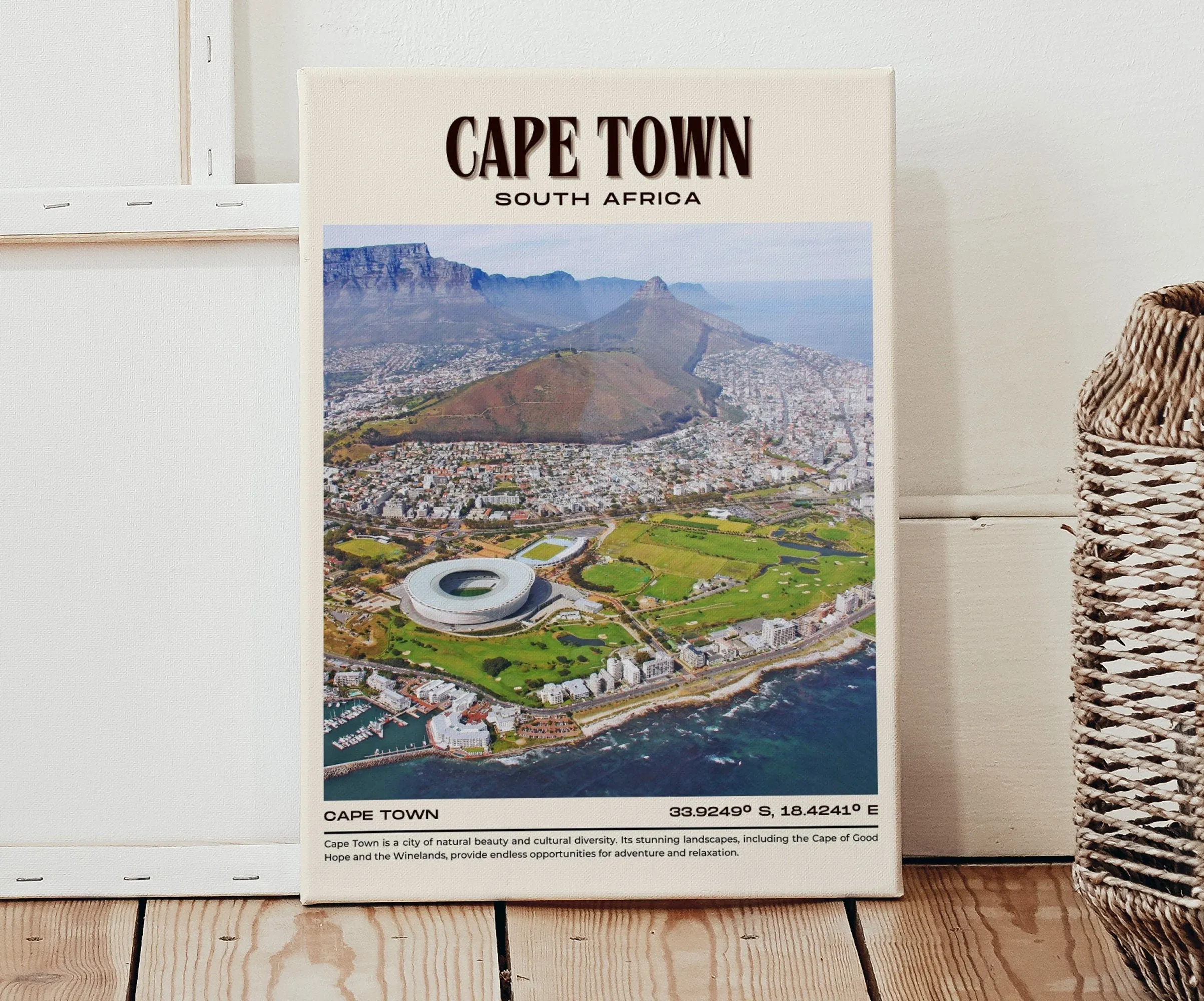 Cape Town Vintage Wall Art, South Africa