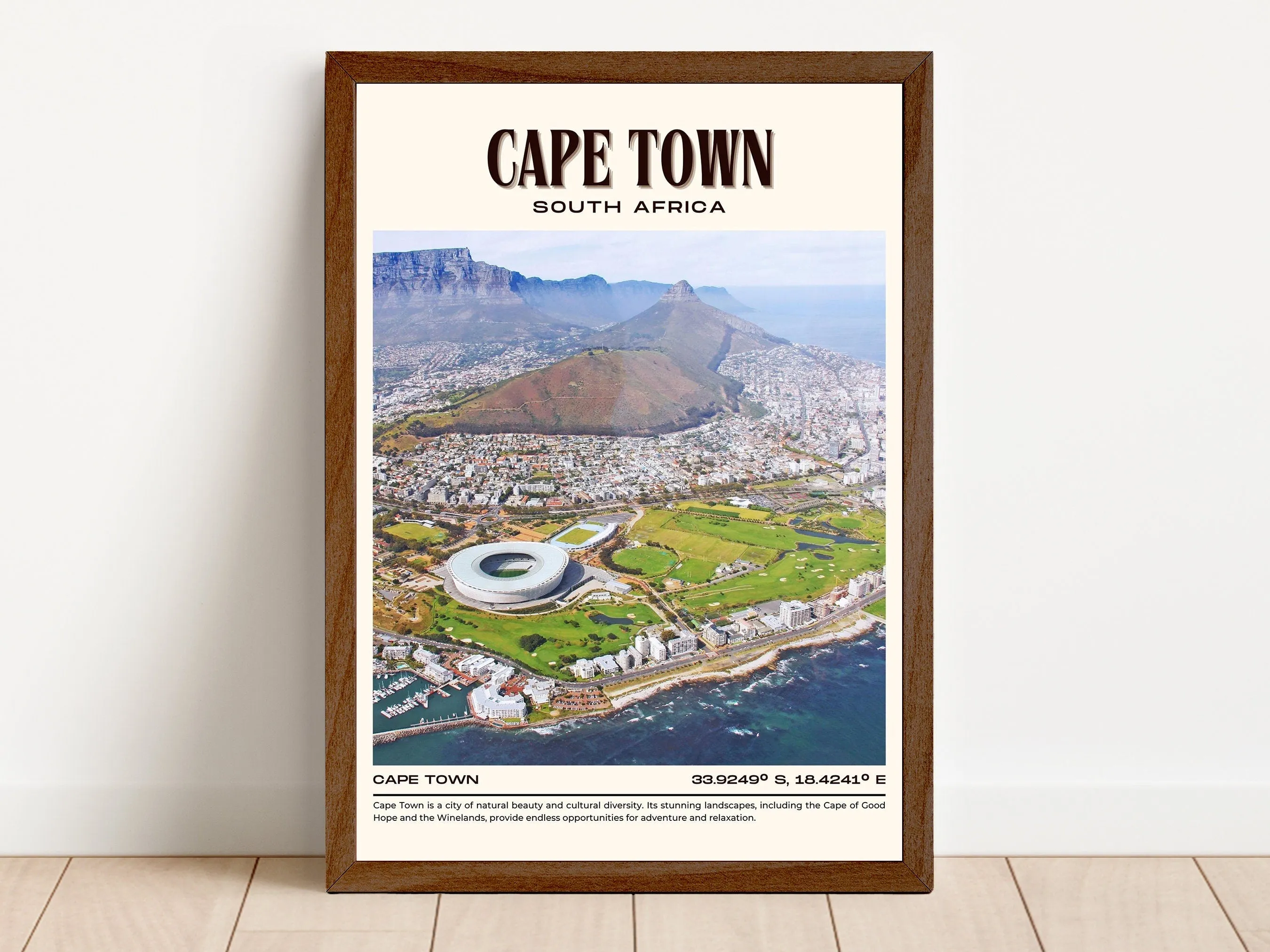 Cape Town Vintage Wall Art, South Africa
