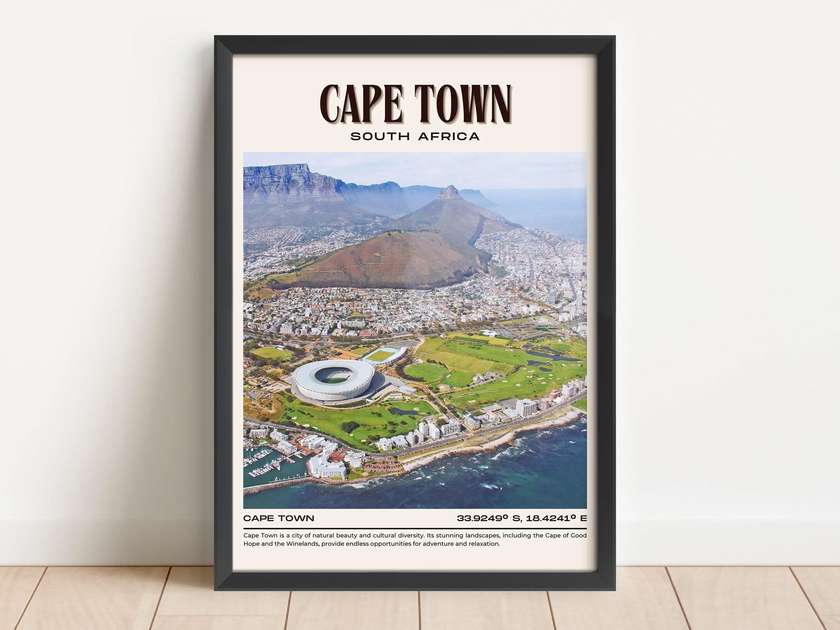 Cape Town Vintage Wall Art, South Africa