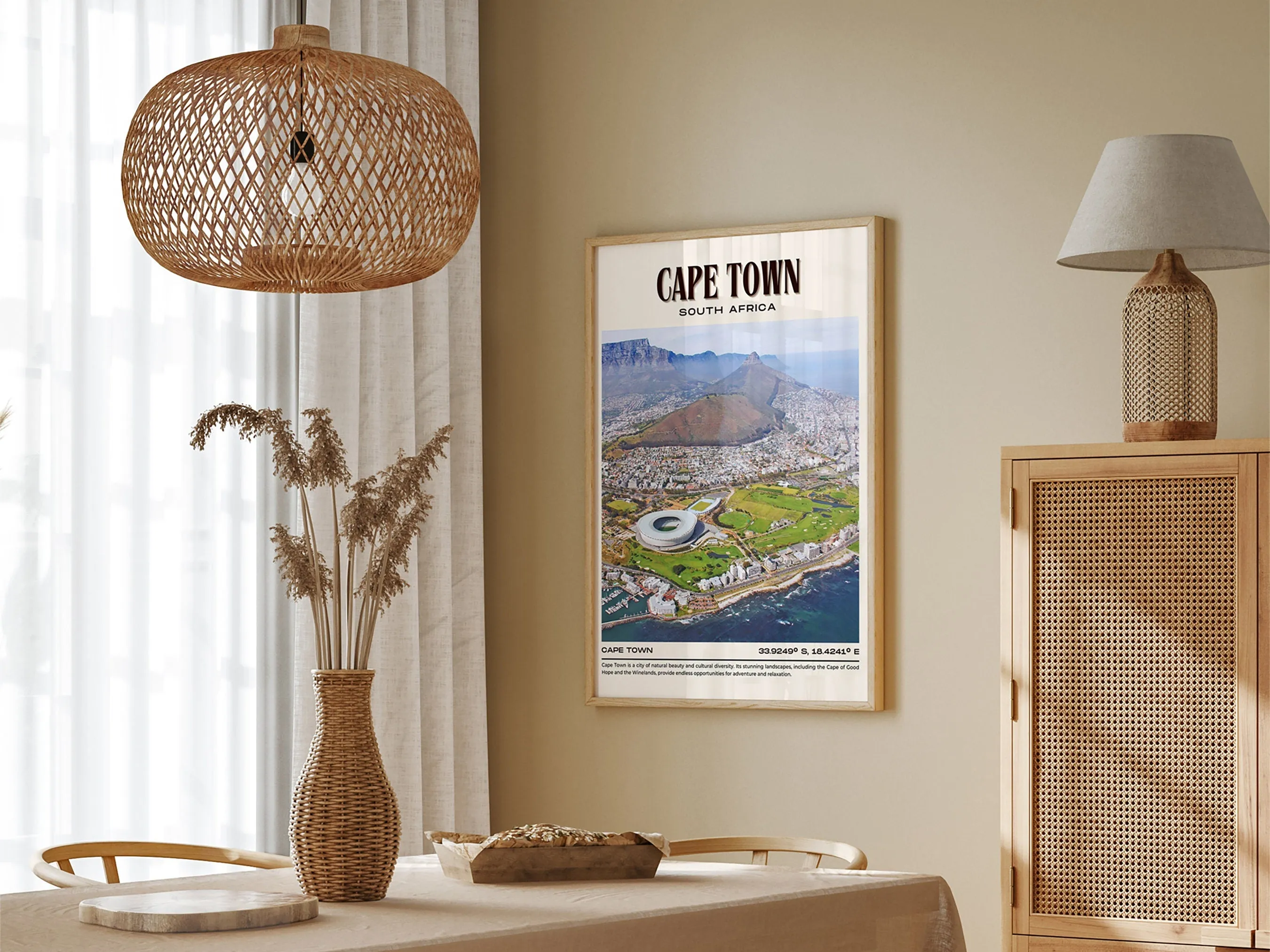 Cape Town Vintage Wall Art, South Africa