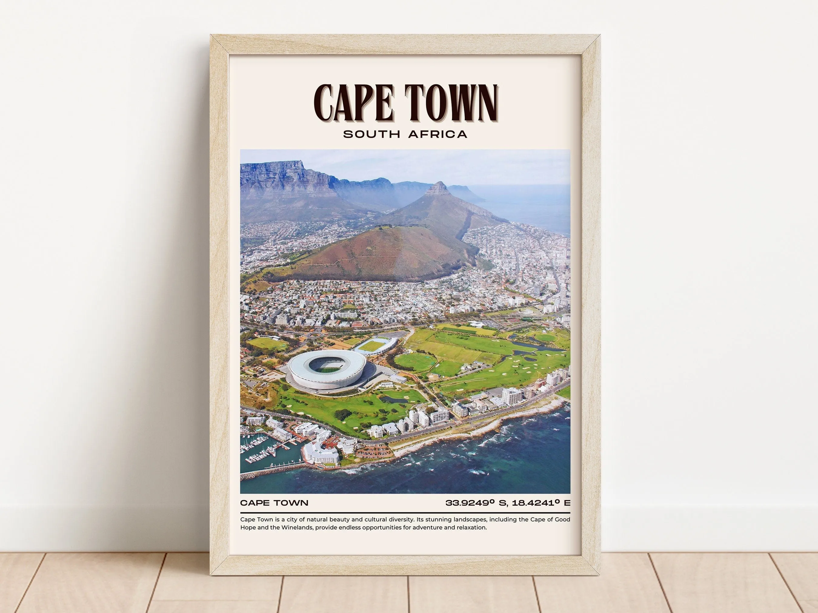 Cape Town Vintage Wall Art, South Africa