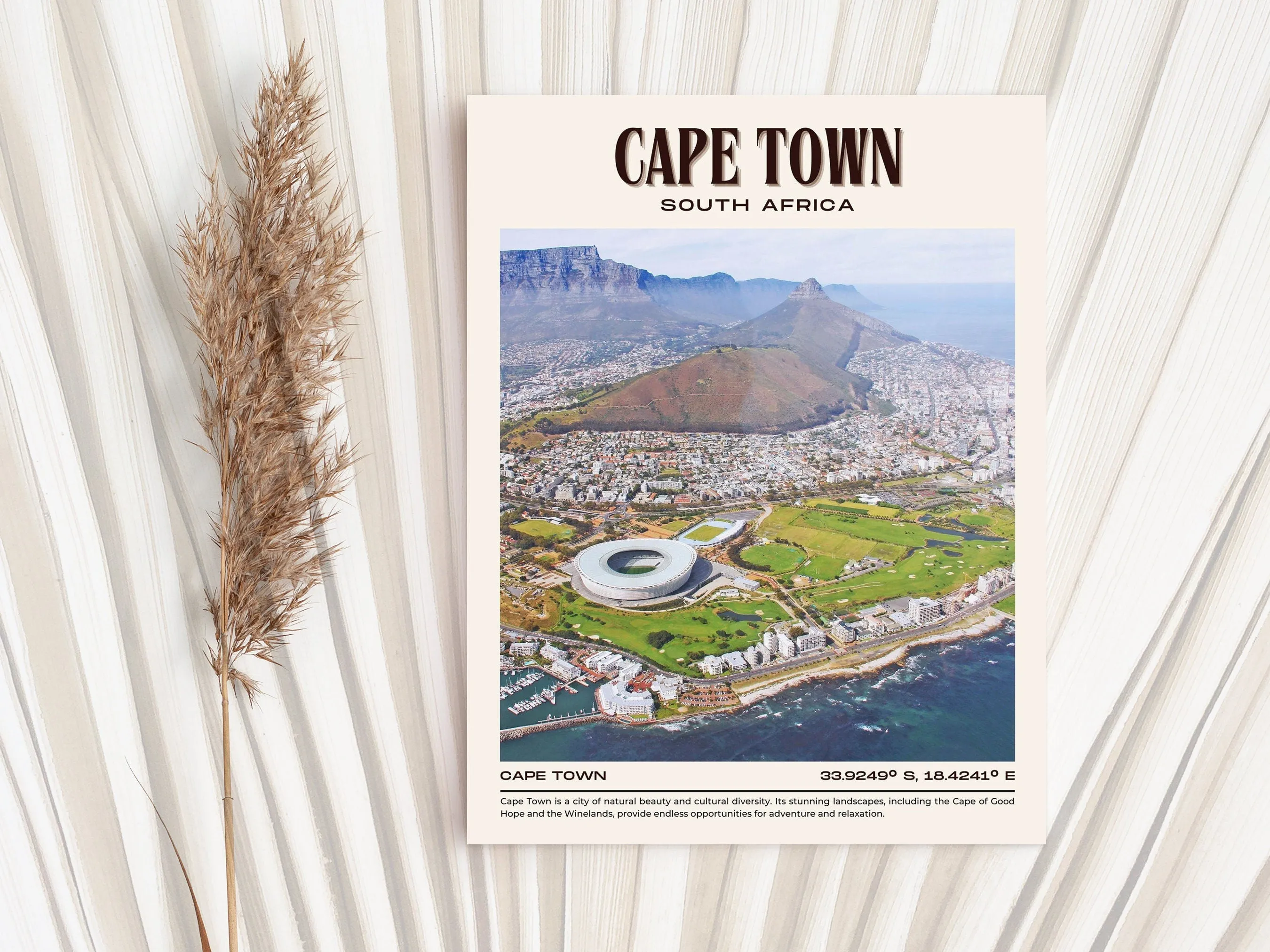 Cape Town Vintage Wall Art, South Africa