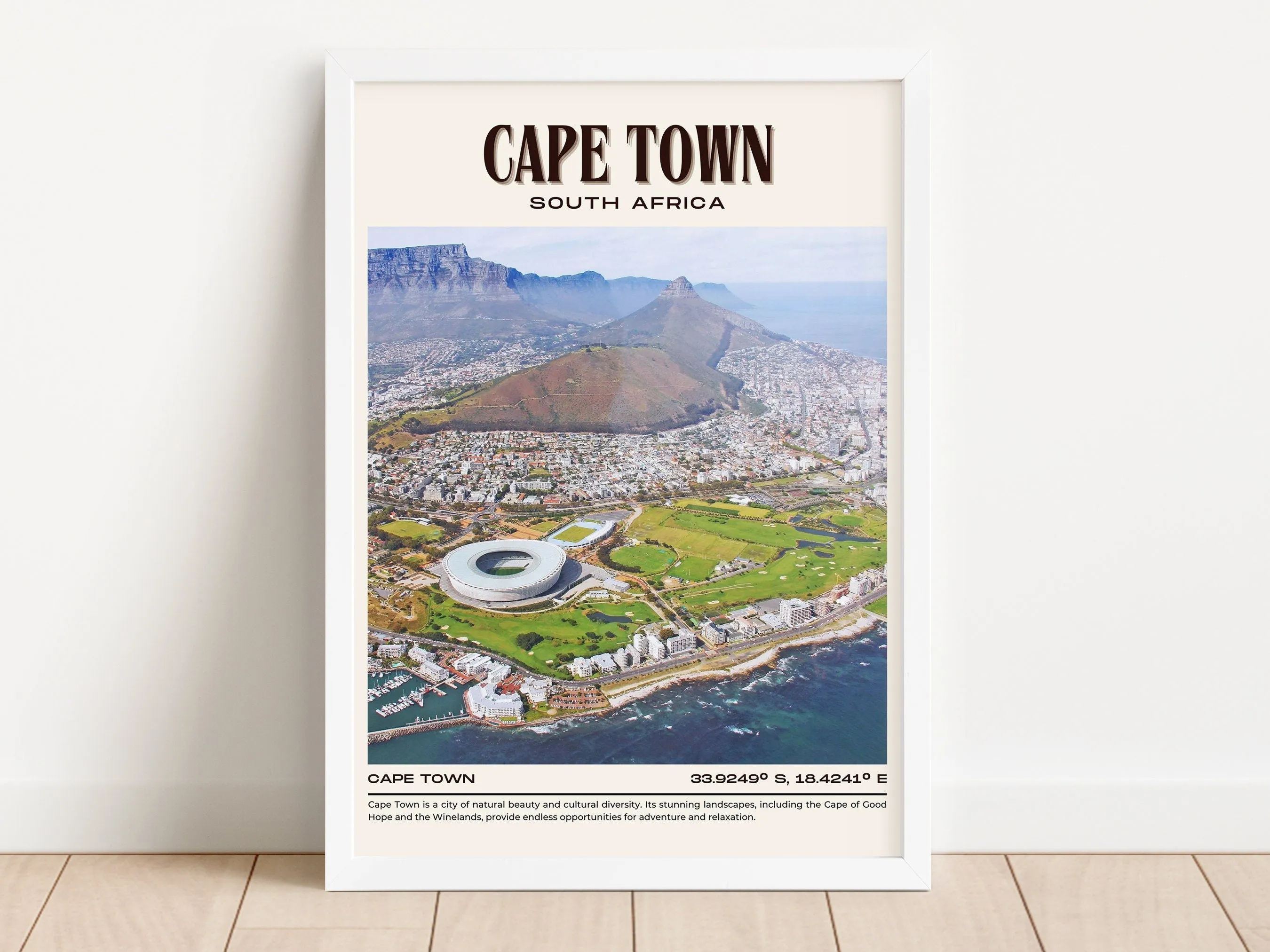 Cape Town Vintage Wall Art, South Africa