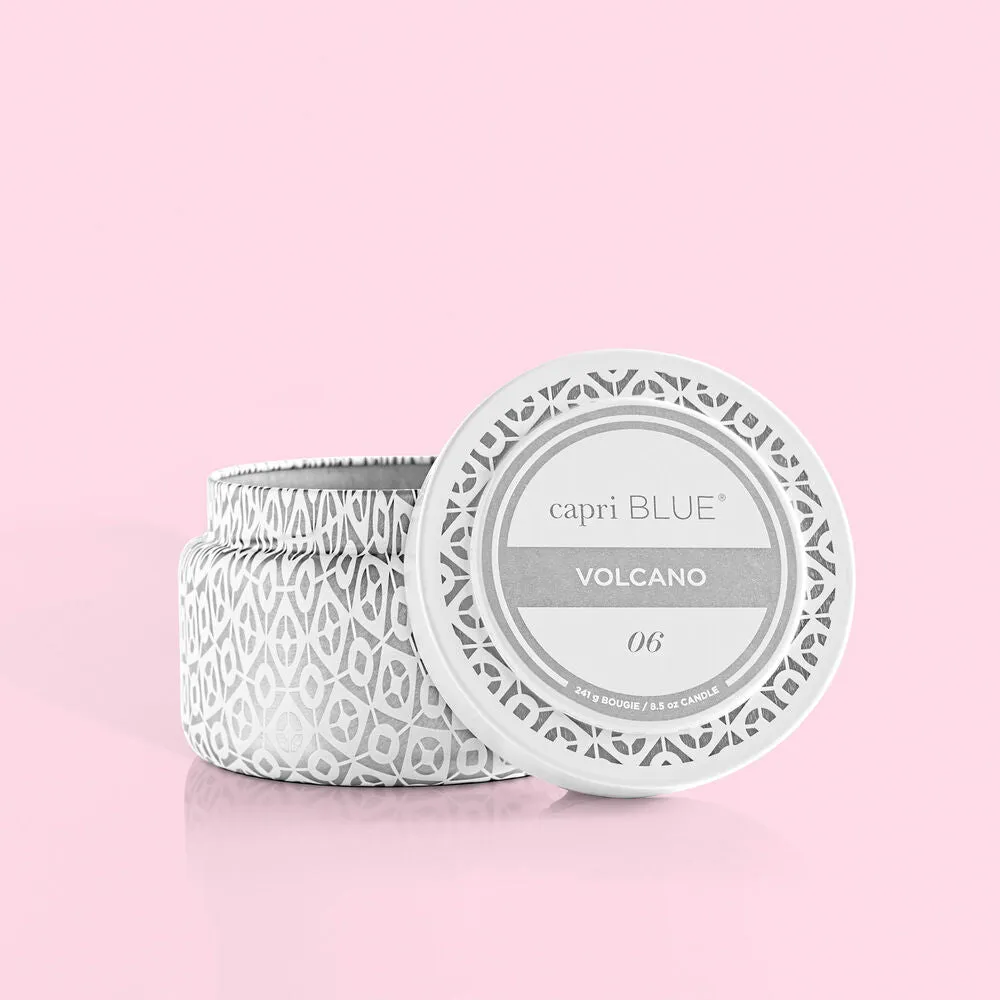 Capri Blue White Travel Tin Candle - Volcano