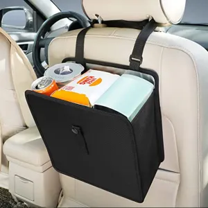Car Trash Can, Custom fit for Waterproof Foldable Auto Garbage Bag, Leak-Proof Car Organizer and Storage Bag, Car Garbage Can Hanging