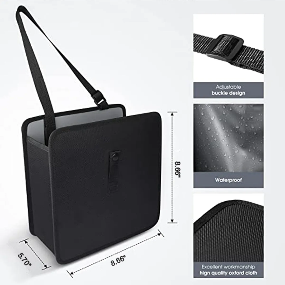 Car Trash Can, Custom fit for Waterproof Foldable Auto Garbage Bag, Leak-Proof Car Organizer and Storage Bag, Car Garbage Can Hanging