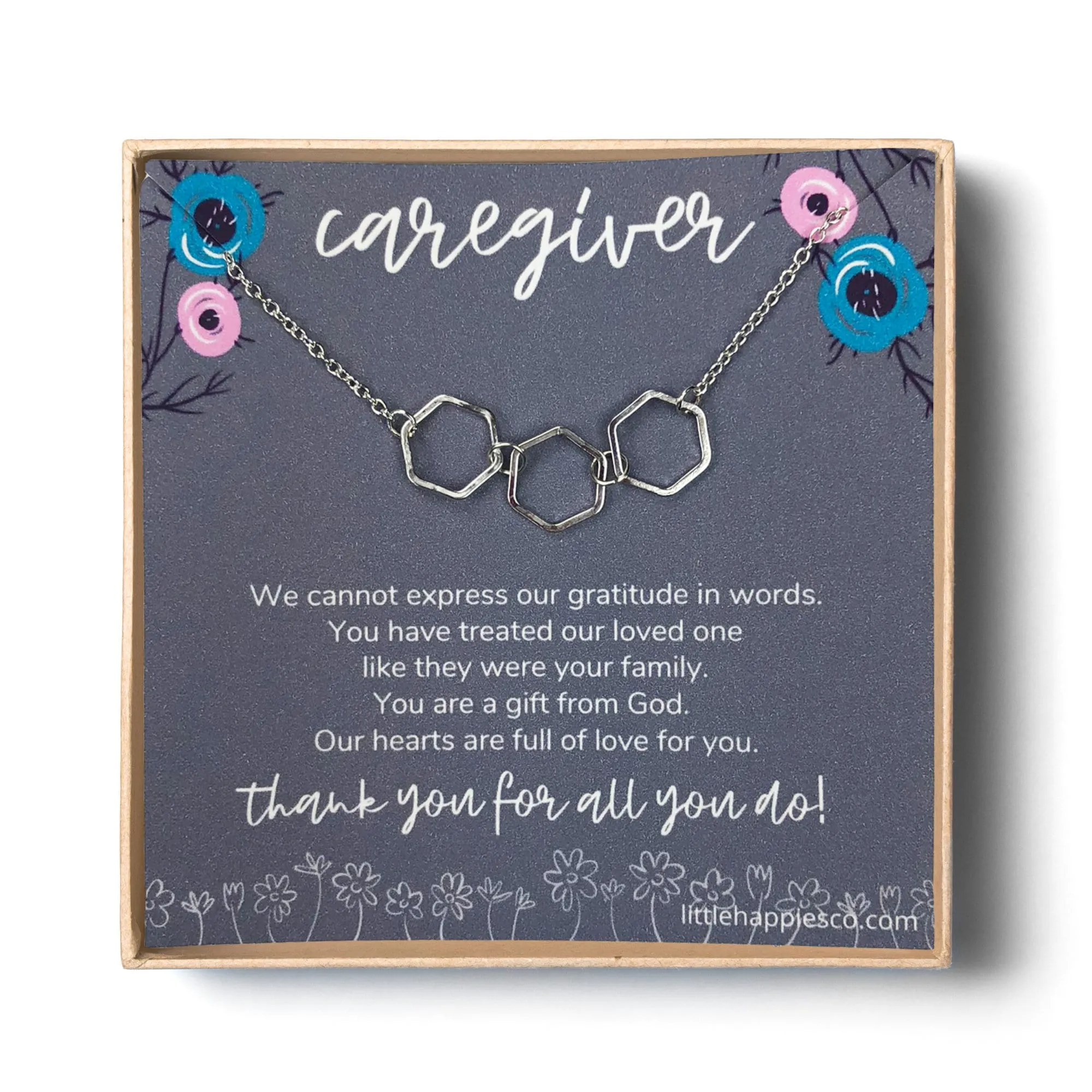 Caregiver thank you gift, Necklace for nurse, Caretaker, Hospice, Appreciation gift for nurse, Therapist, Medical assistant, Caregiver gift