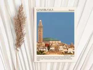 Casablanca Minimal Wall Art, Morocco