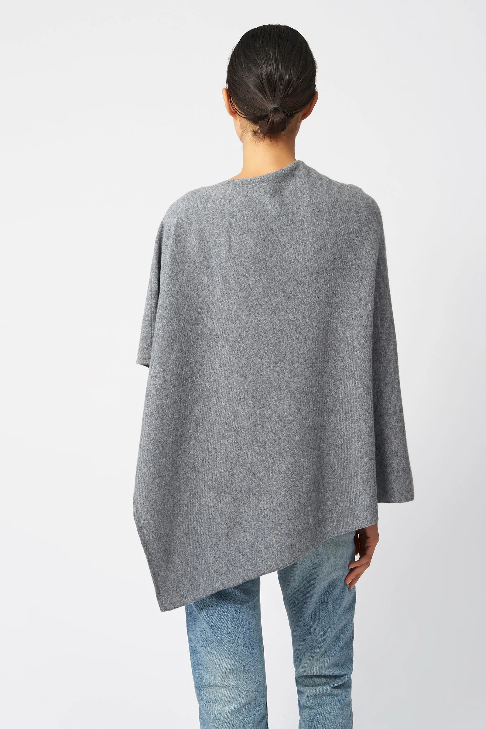 Cashmere Poncho - Flannel Grey