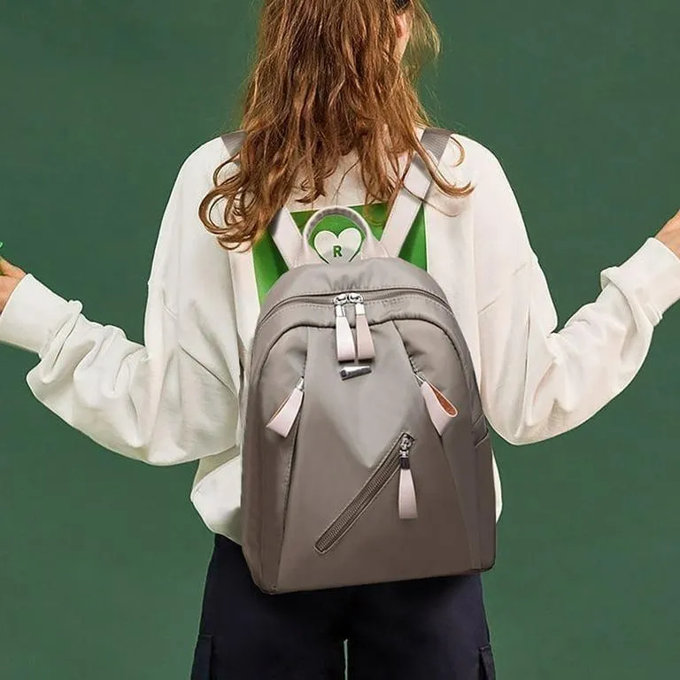 Casual Faux Leather Backpack - 1 Pc Waterproof Multicolor