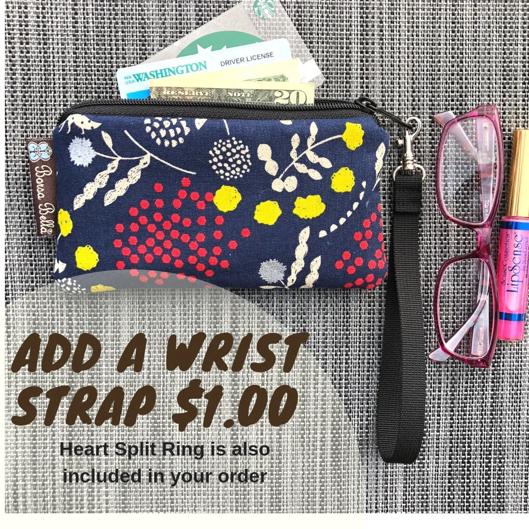 Catch All Zippered Pouch - Cats on Gray Fabric