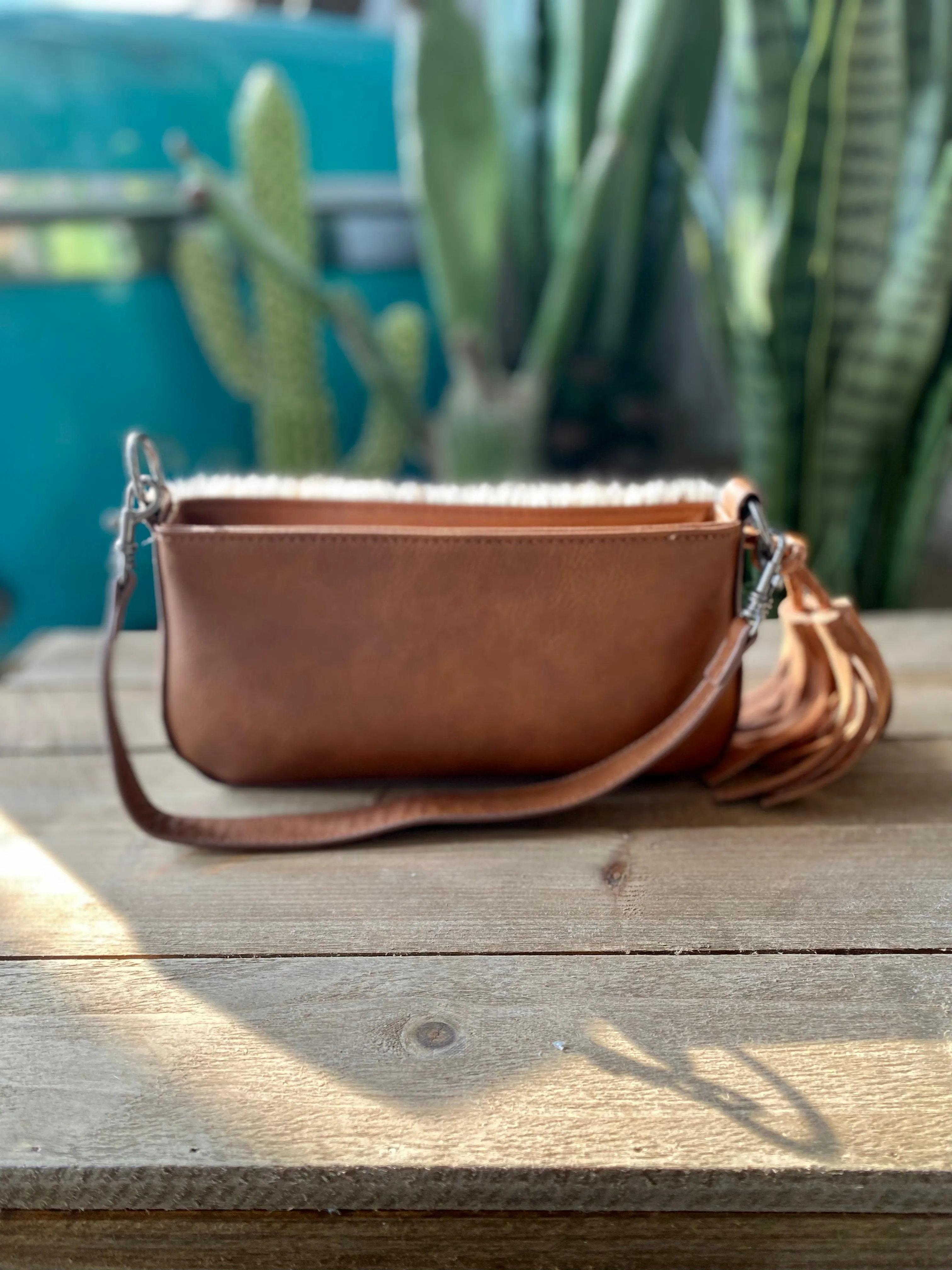 CatchFly Hair on Hide Shoulder Bag