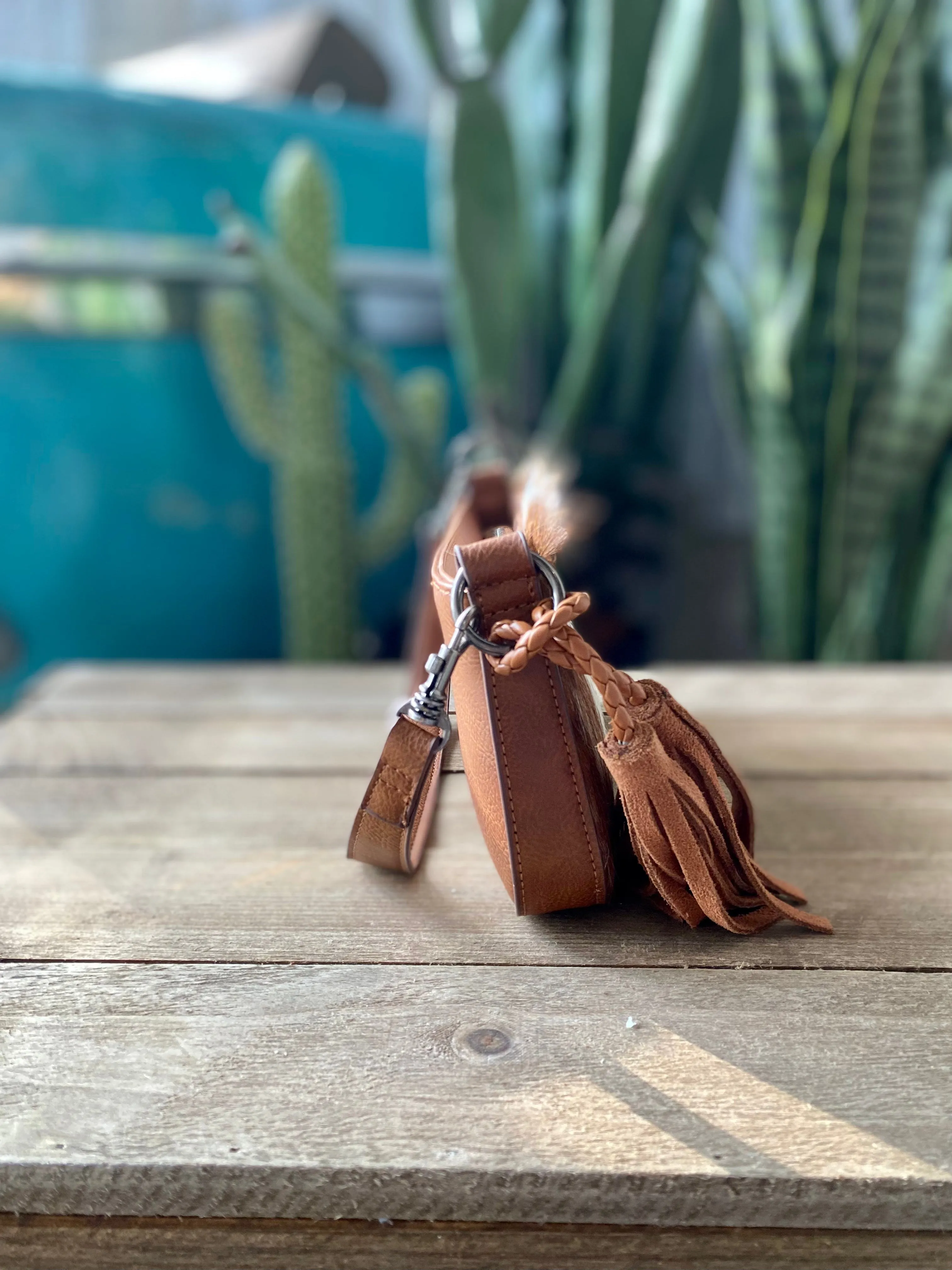 CatchFly Hair on Hide Shoulder Bag