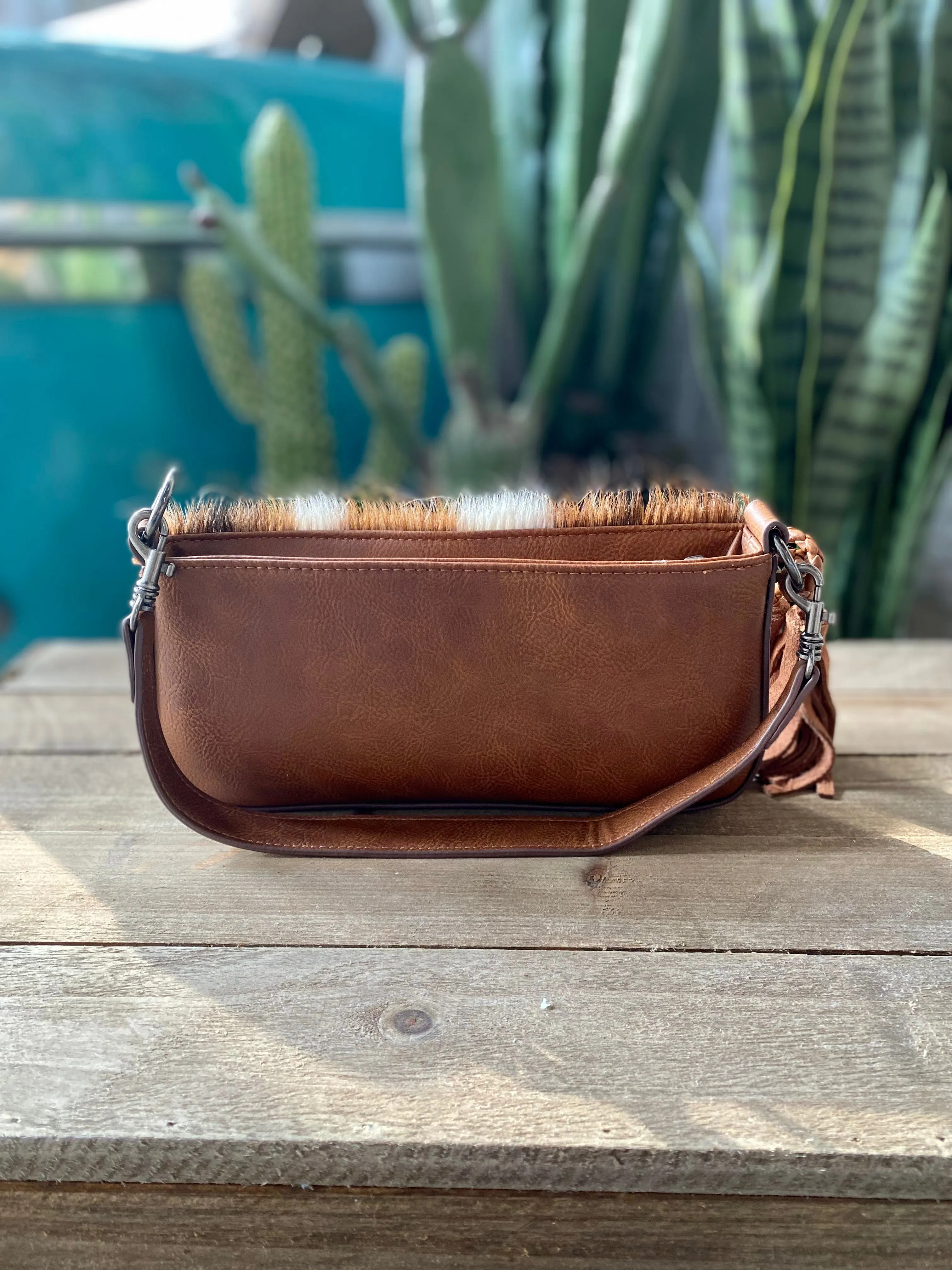 CatchFly Hair on Hide Shoulder Bag