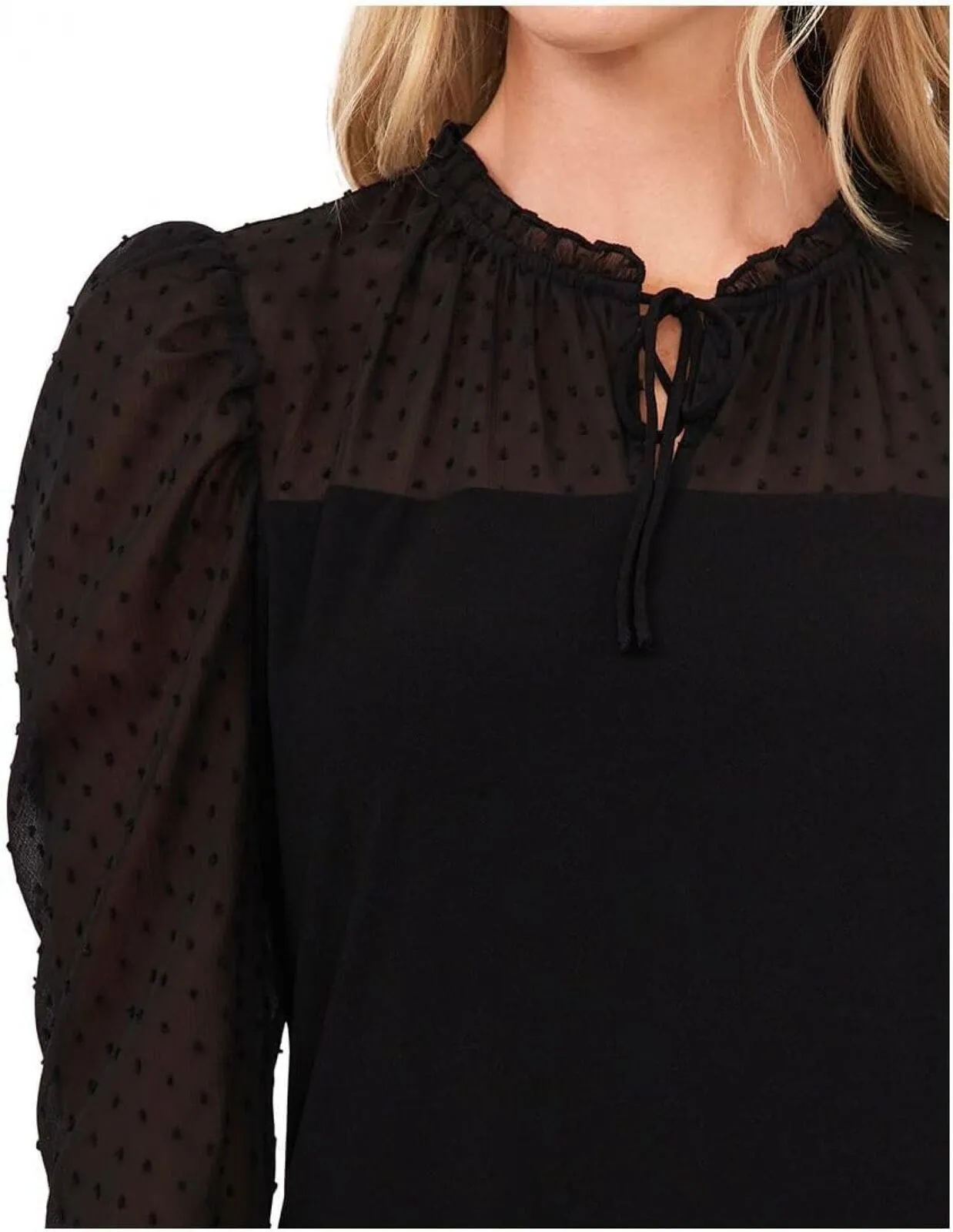 Cece Women's Puffed-Shoulder Contrast Dress 7061713