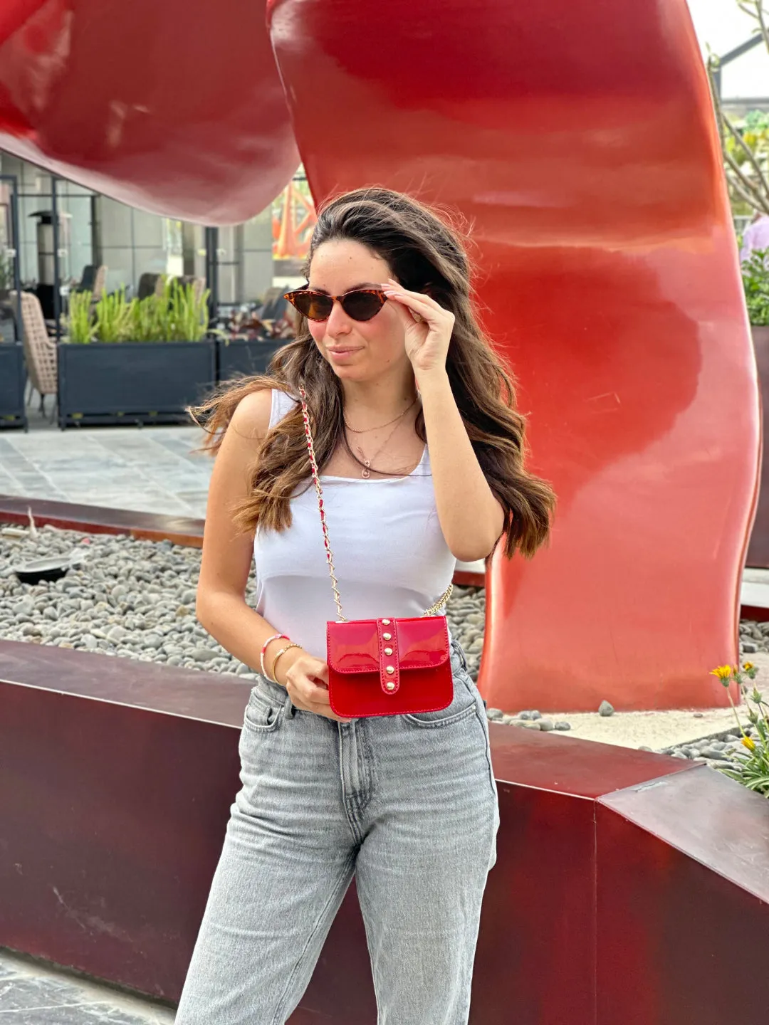 Celeste Charm Red Bag