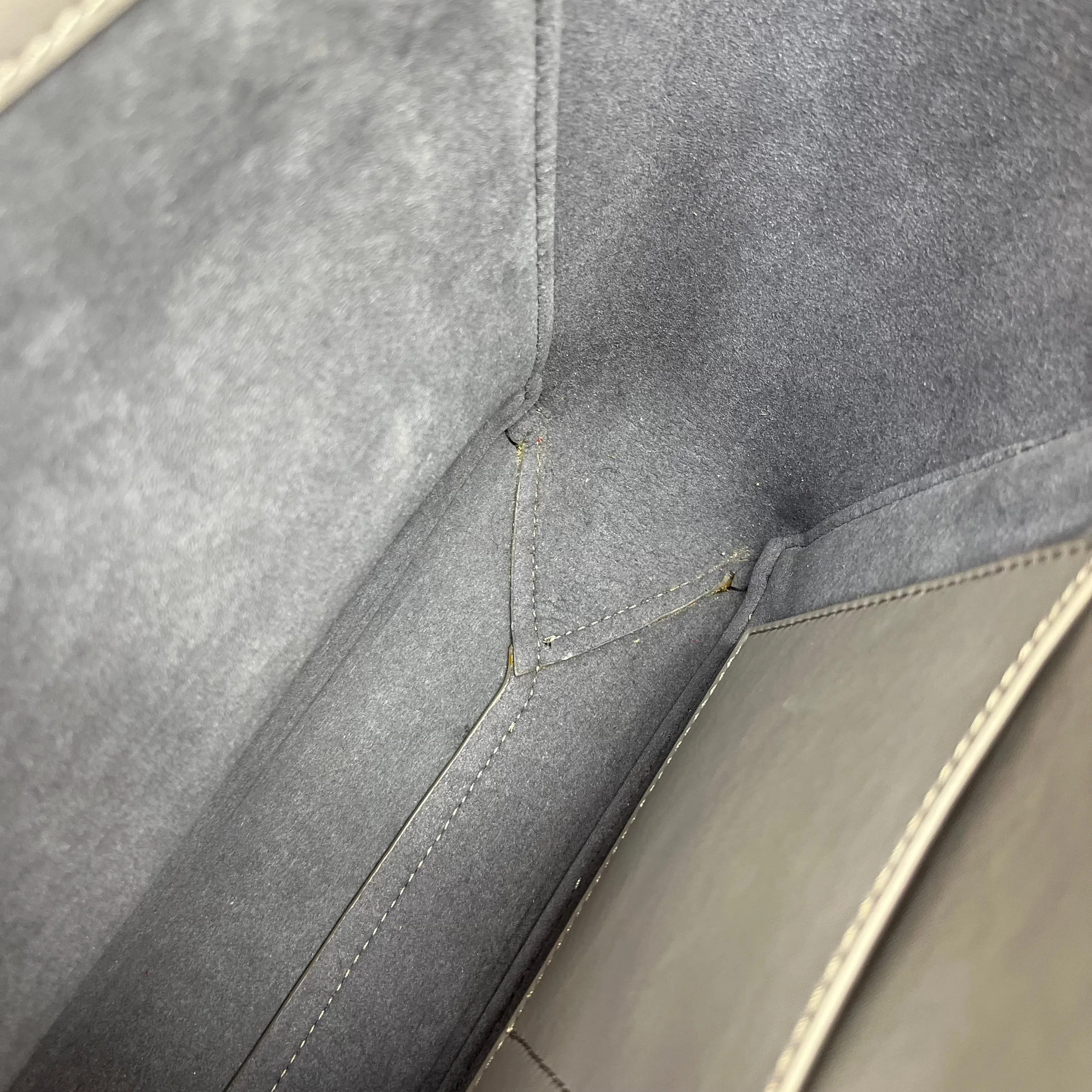 CELINE Tri-fold Medium Grey Shoulder Bag