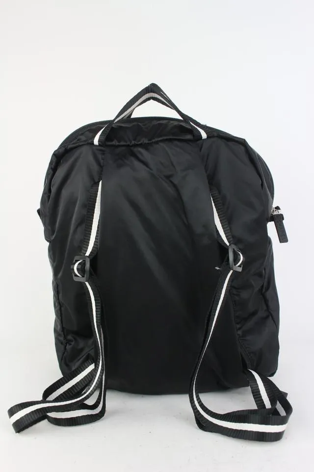 Chanel Black CC Logo Sports Lin Backpack Convertible Tote Bag 5cas928