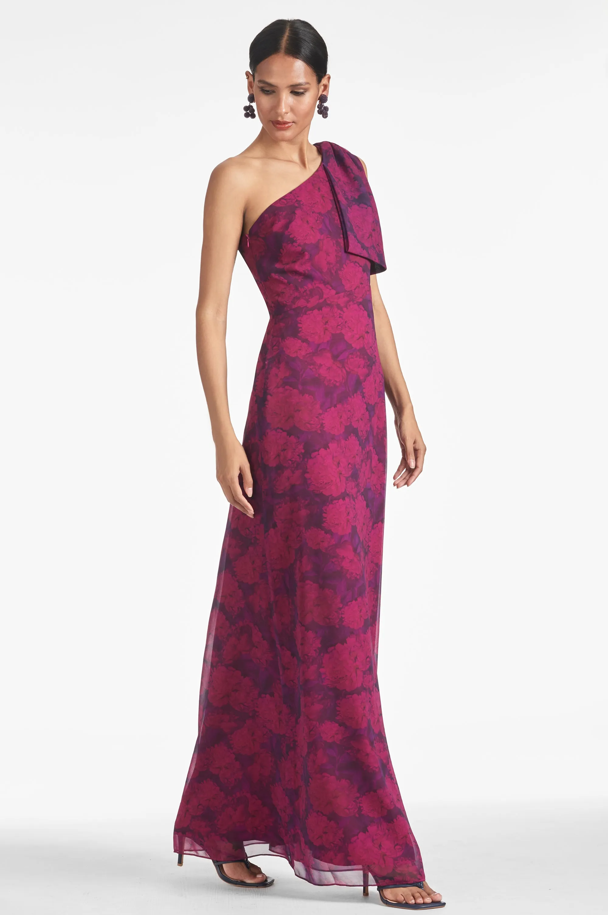 Chelsea Gown - Magenta Bloom - Final Sale