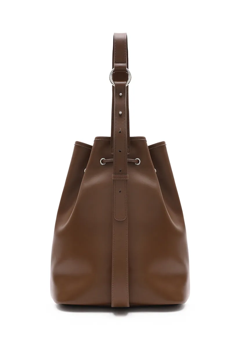 Chic Leather Bucket Bag