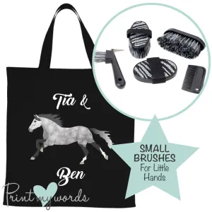 Children's Personalised Glitter Elegant Grooming Kit with Tote Bag