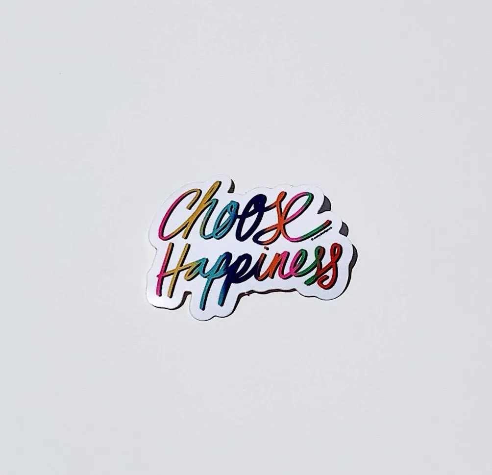Choose Happiness Mini Die Cut Sticker