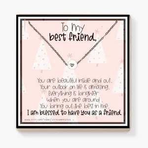 Christmas gift ideas for her, Heart necklace, Send a Christmas gift, Christmas gift ideas for friends, Christmas present ideas 2020, Bestie