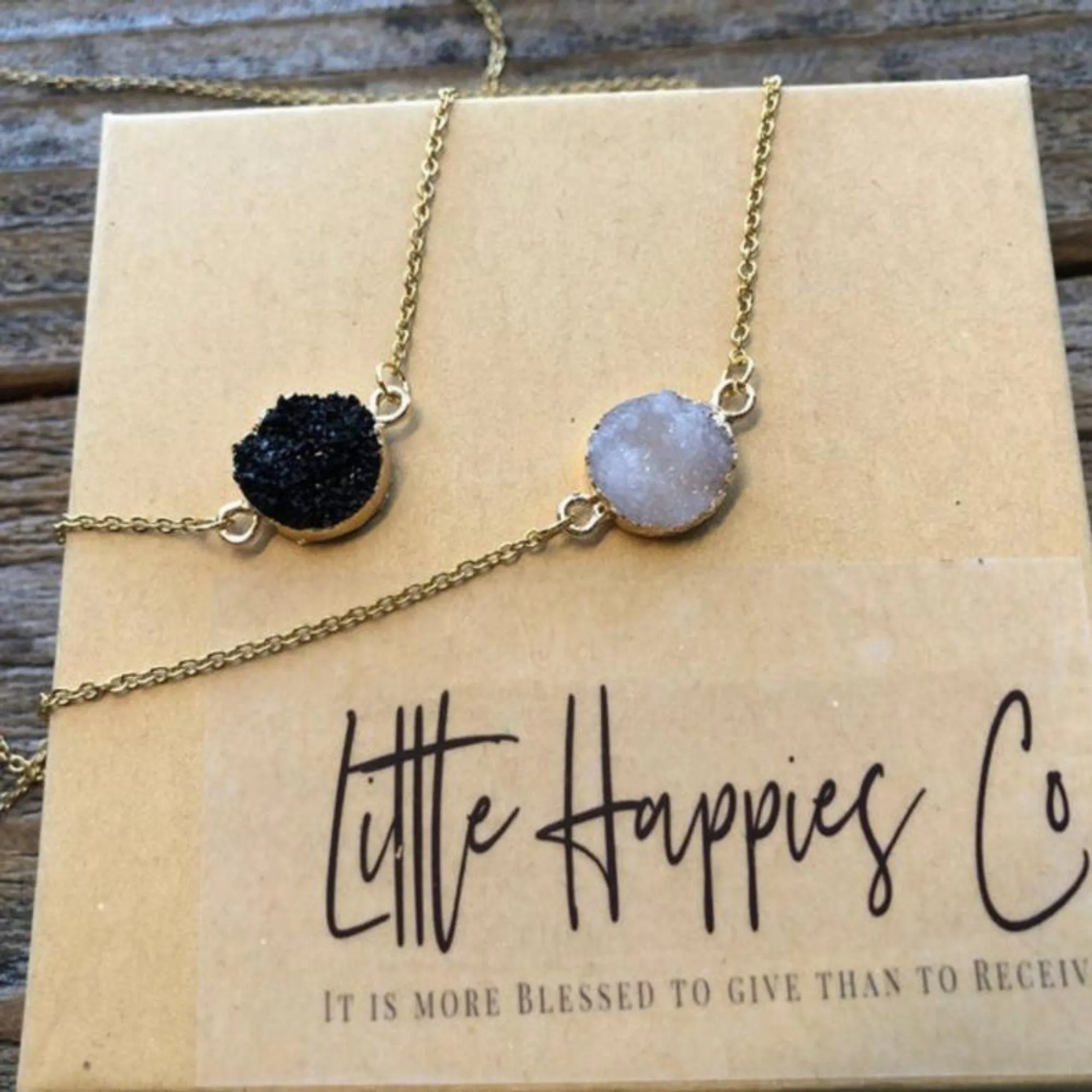 Christmas gifts for mom from daughter, Christmas gift for mom, Gift ideas for mom, Gift for mom who has everything, White druzy necklace