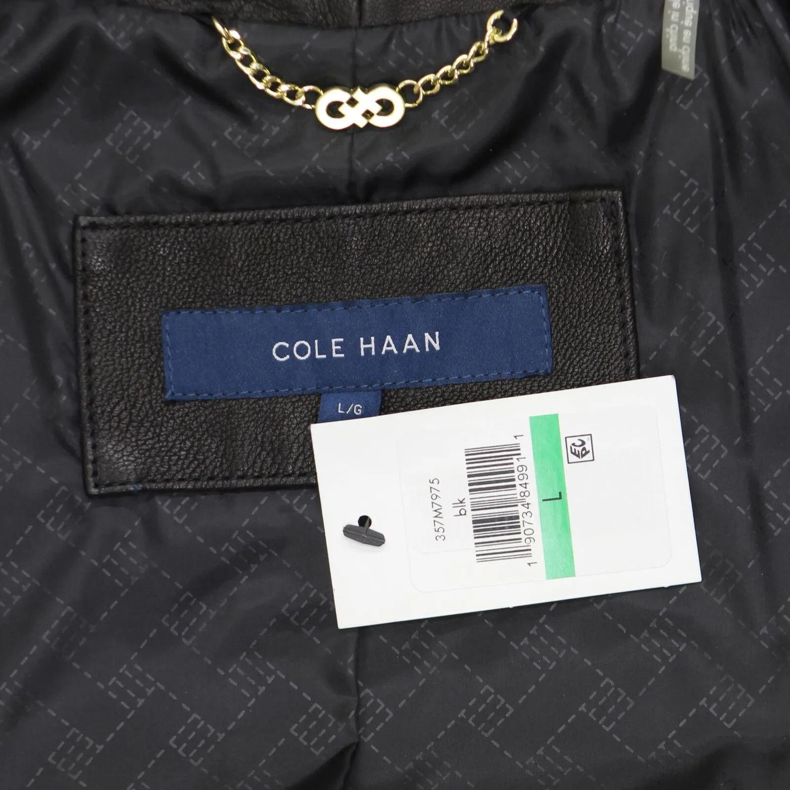 Cole Haan Womens Leather Motorcycle Jacket